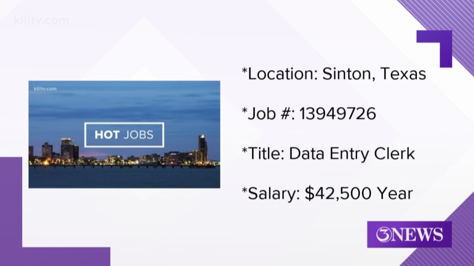 It's Tuesday and that means it's time now for our weekly Hot Jobs report brought to you by Workforce Solutions of the Coastal Bend.