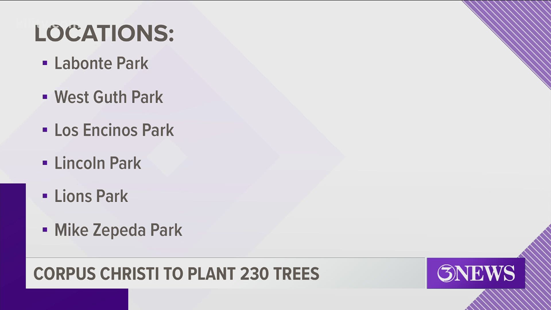 At Tuesday's City Council meeting council members approved to plant 230 trees at six parks.