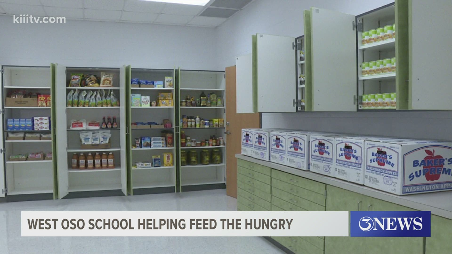 What was once an art room at JFK Elementary is now a home for West Oso's newest food pantry.