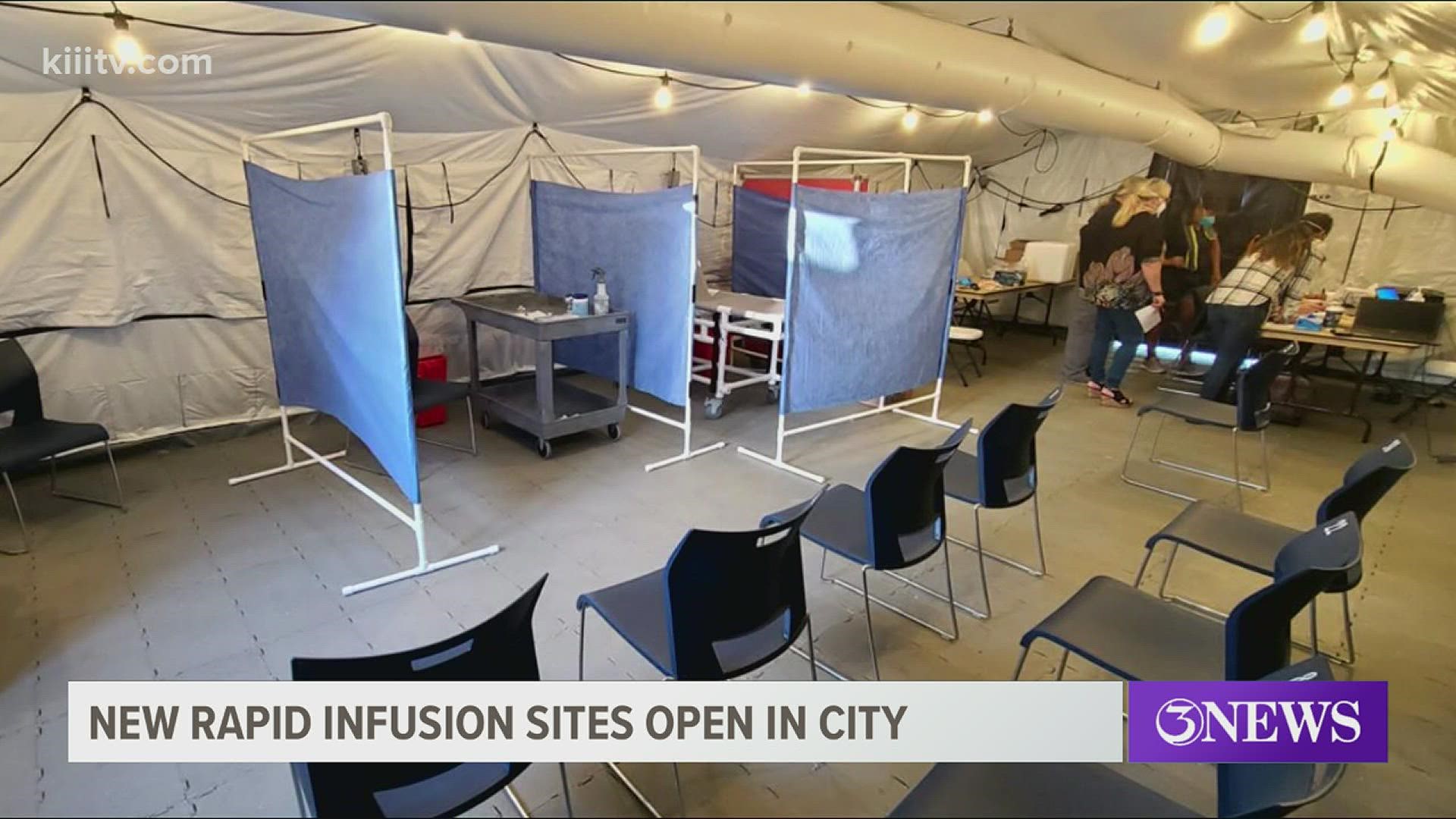 Nueces County has had to open up an infusion center in the parking lot of the old Memorial Hospital because of the surge in demand for the treatment.