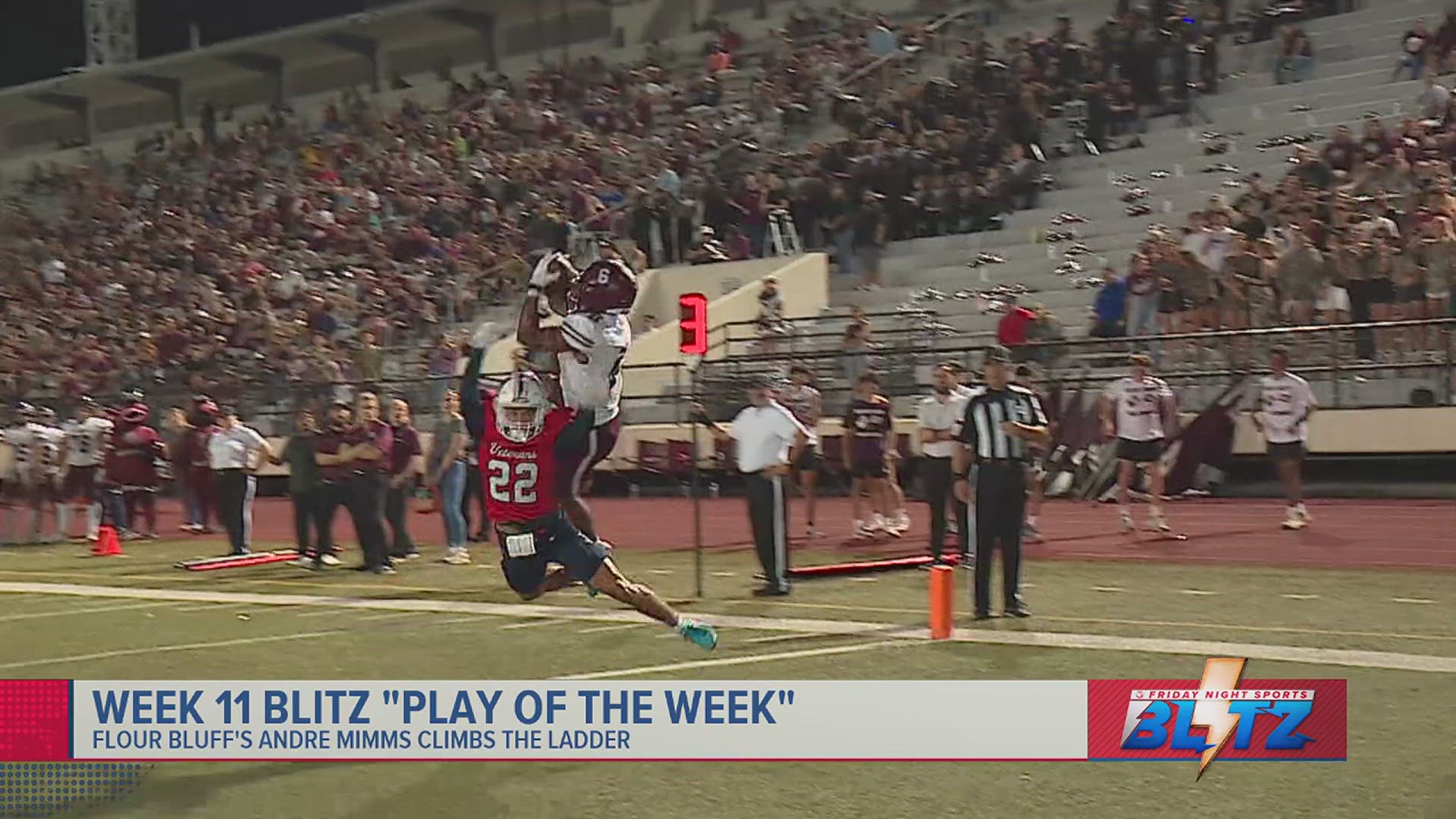 Flour Bluff's Andre Mimms wins the Blitz Play of the Week.