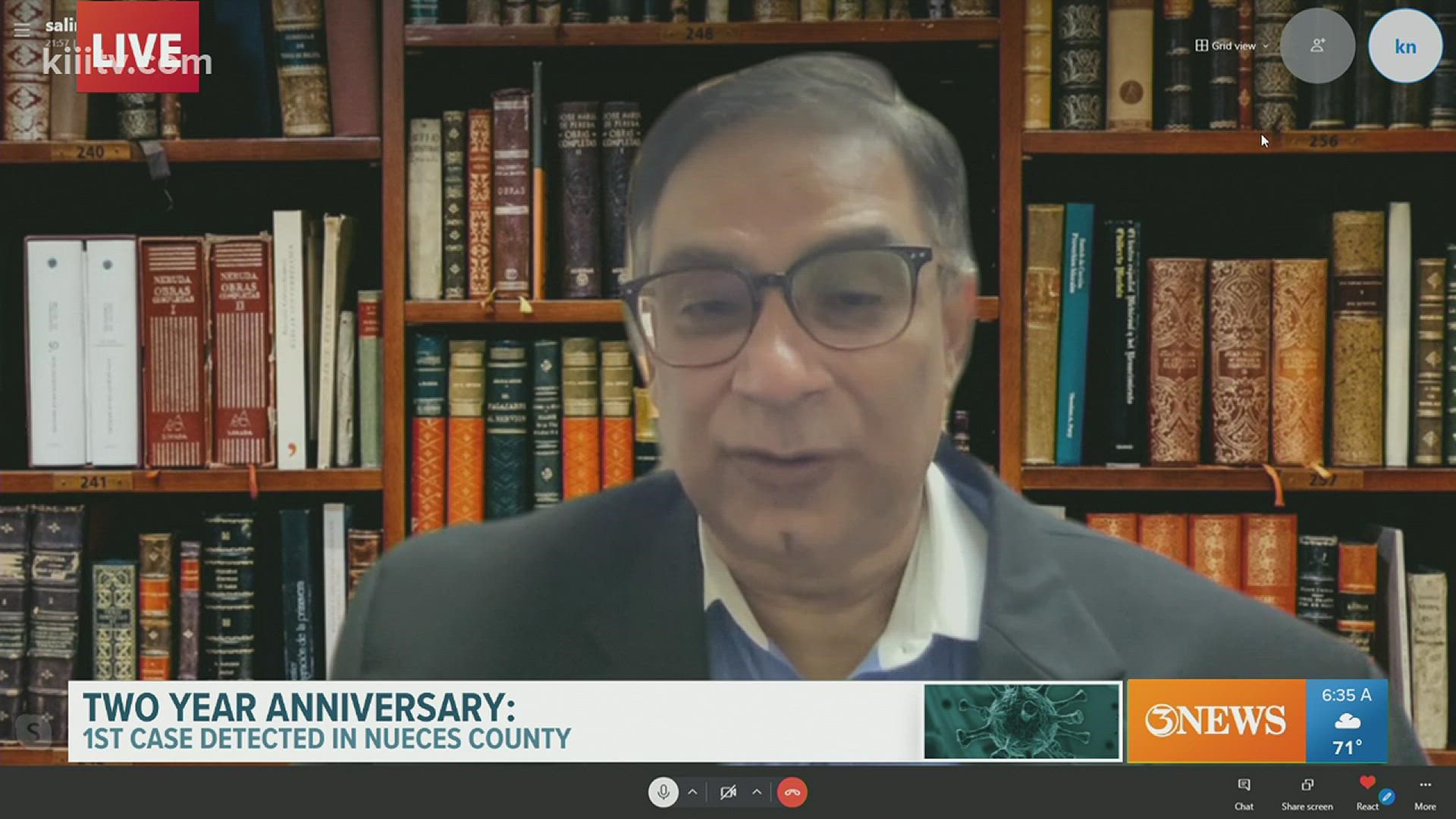 Today is two years to the day of our first confirmed positive COVID case in Nueces County. We spoke with Dr. Surani about the progress of the last few years.