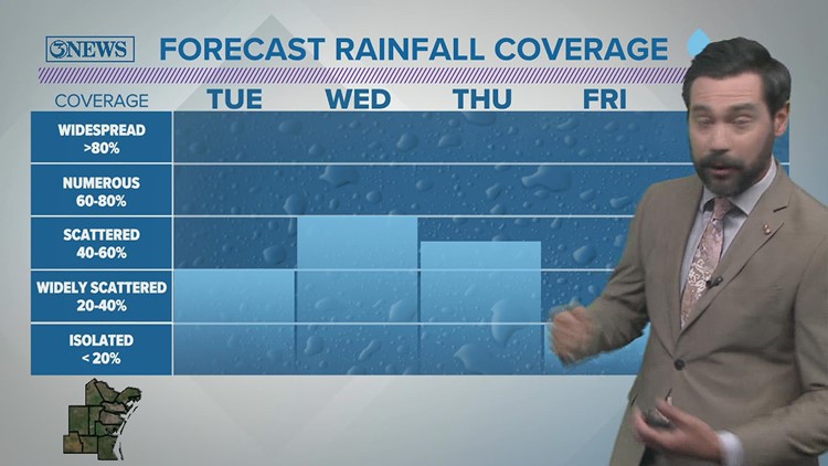 Forecast: Expect tropical showers & storms into the middle of the week