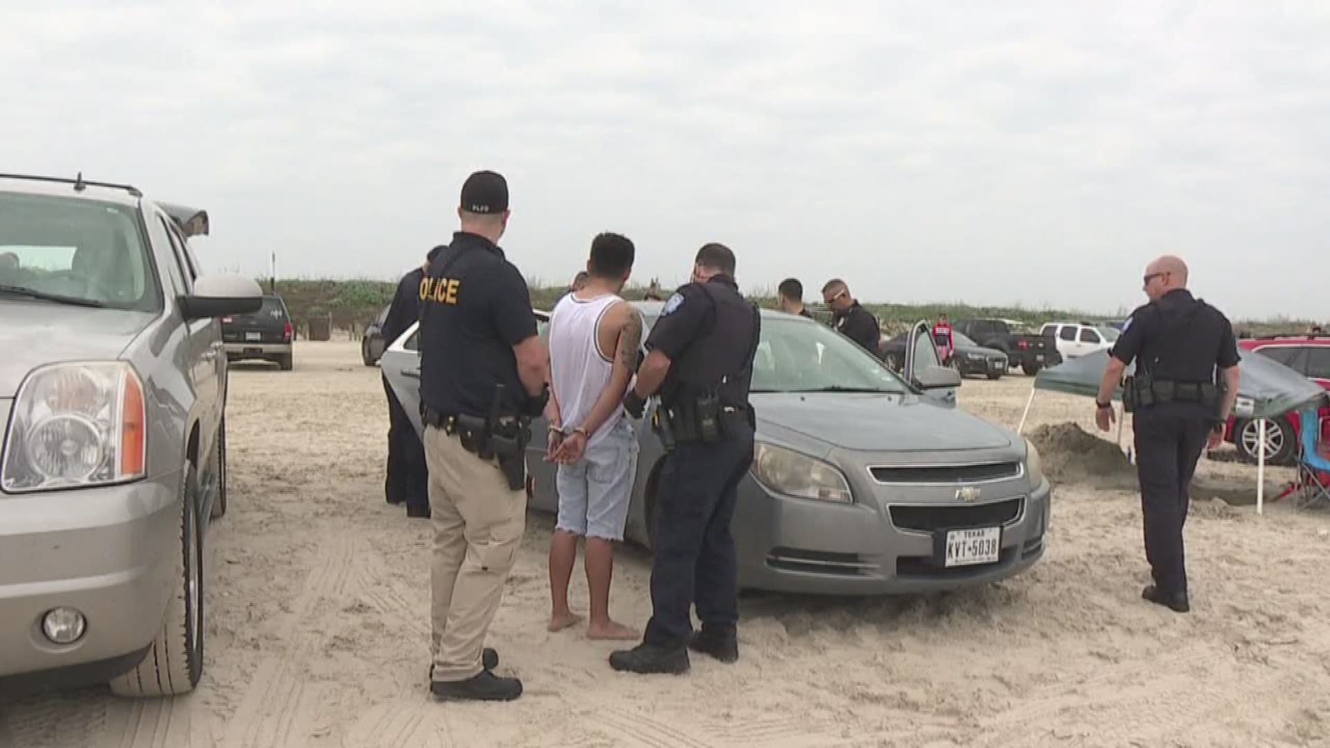 Isolated groups of young people on the beach have been keeping the Port Aransas Police Department busy this Spring Break.