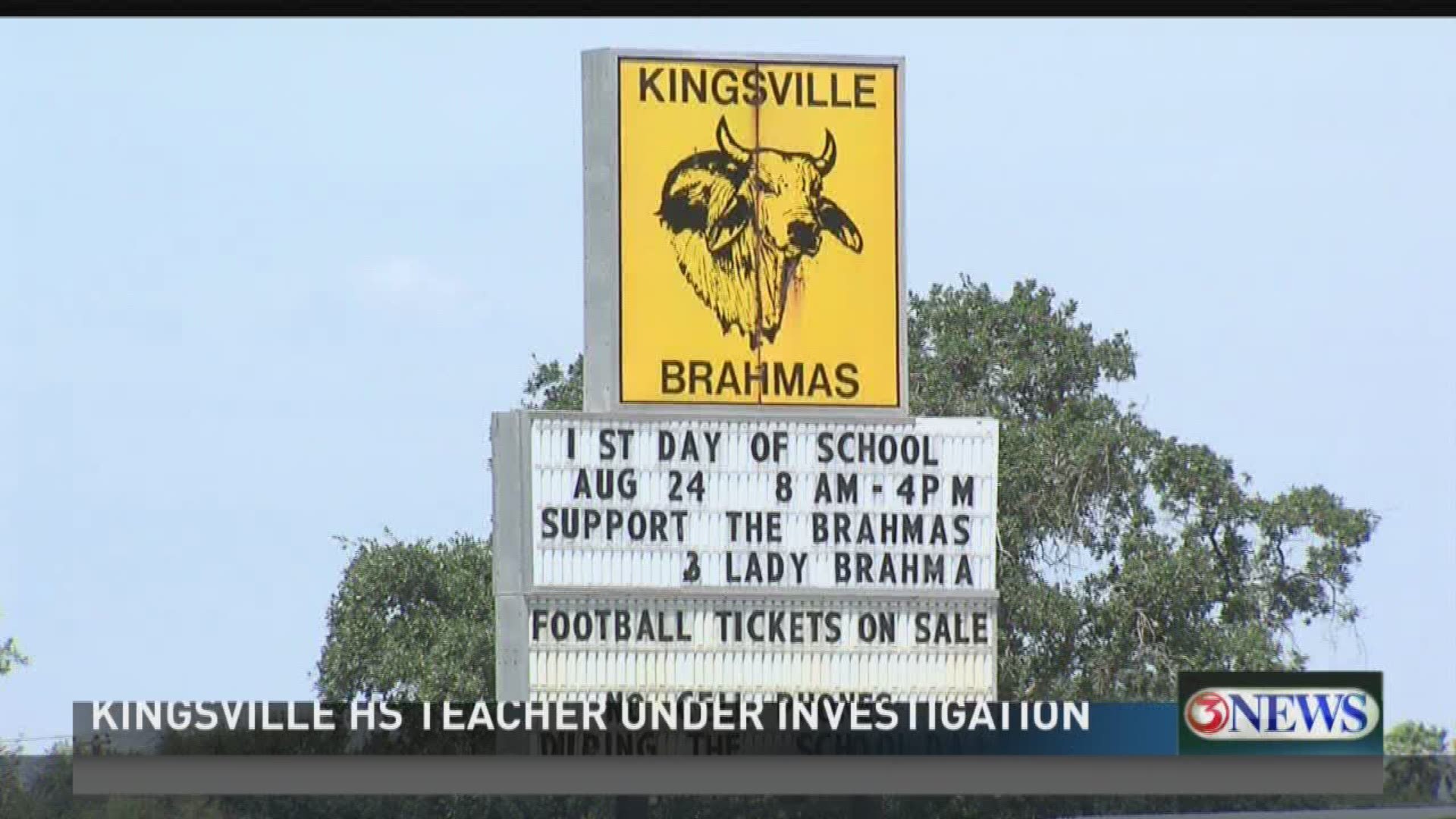 An H.M. King High School teacher is under investigation by the Kingsville Independent School District due to allegations of inappropriate conduct between a teacher and students involving alcohol.