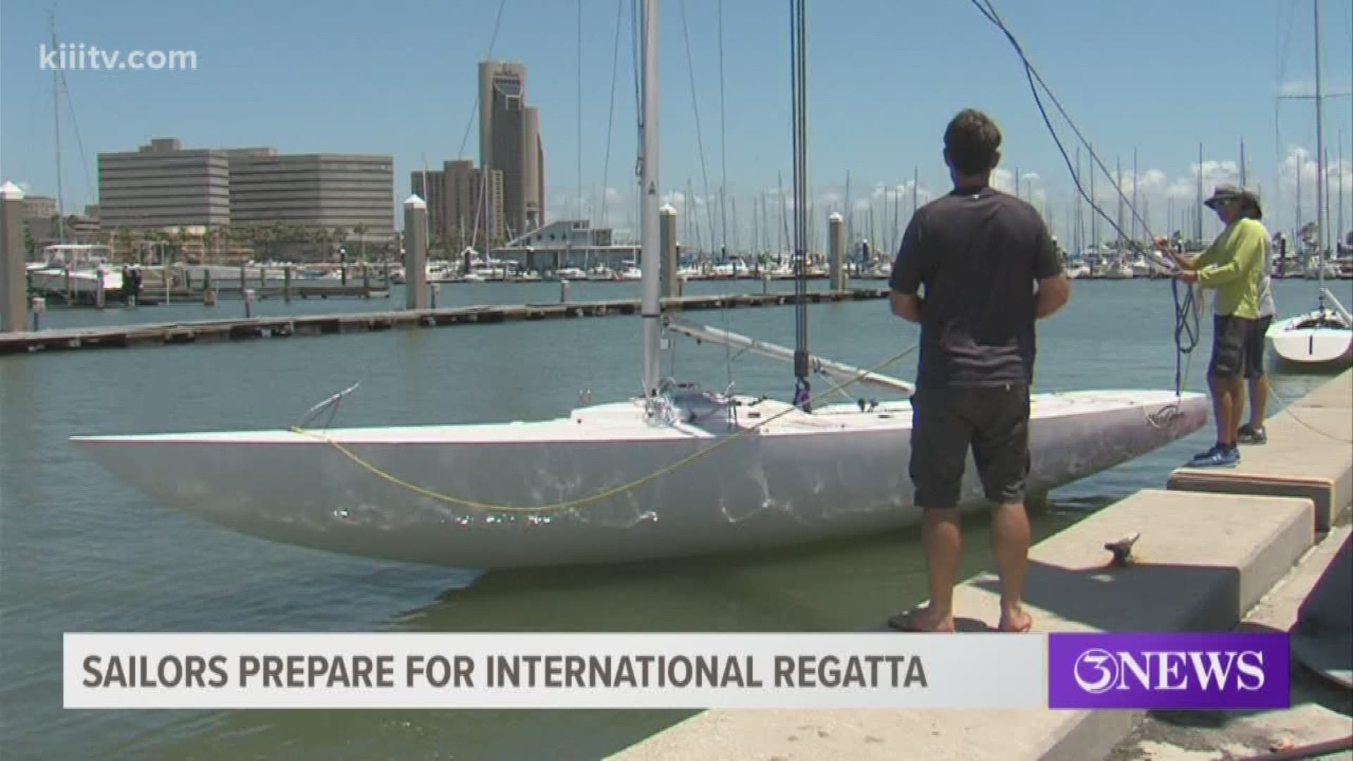 Dozens of sailors from all over the world have come to the Corpus Christi Bayfront in hopes of taking home a gold medal in an international sailing regatta.
