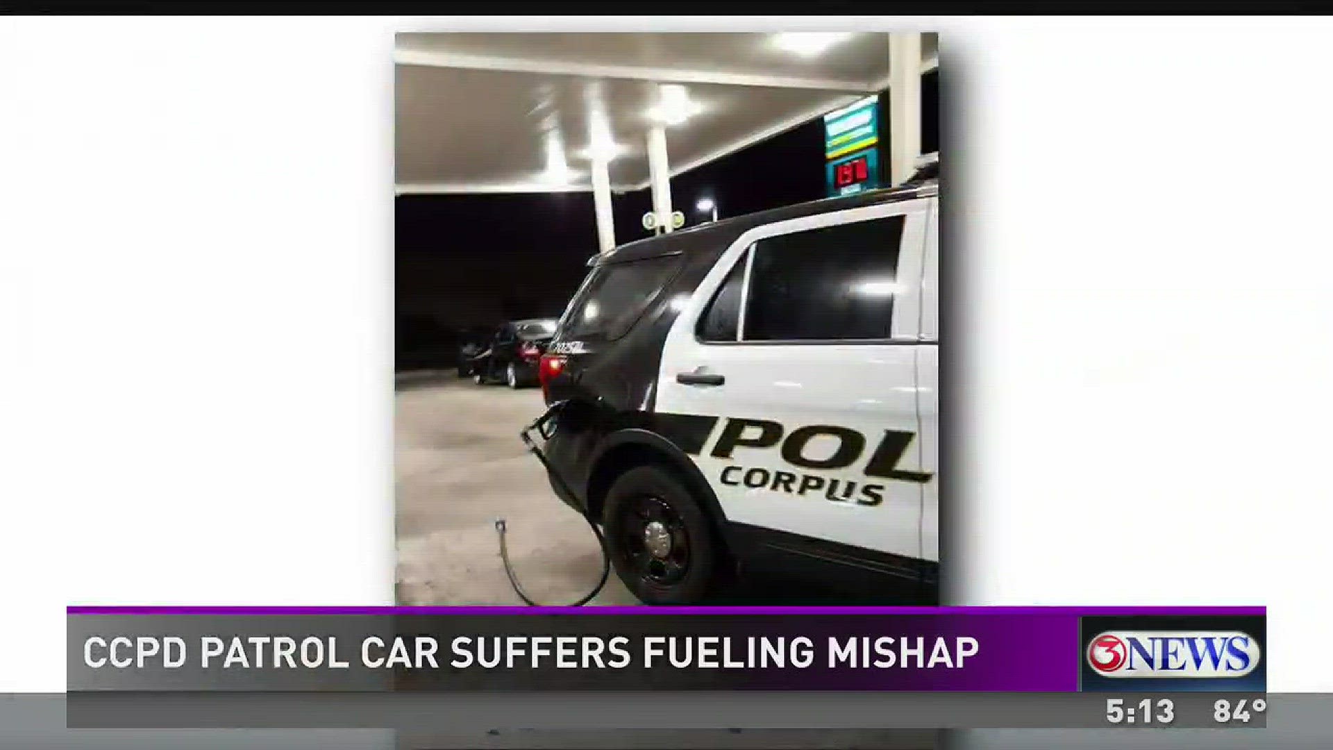 CCPD patorl car suffers fueling mishap | kiiitv.com