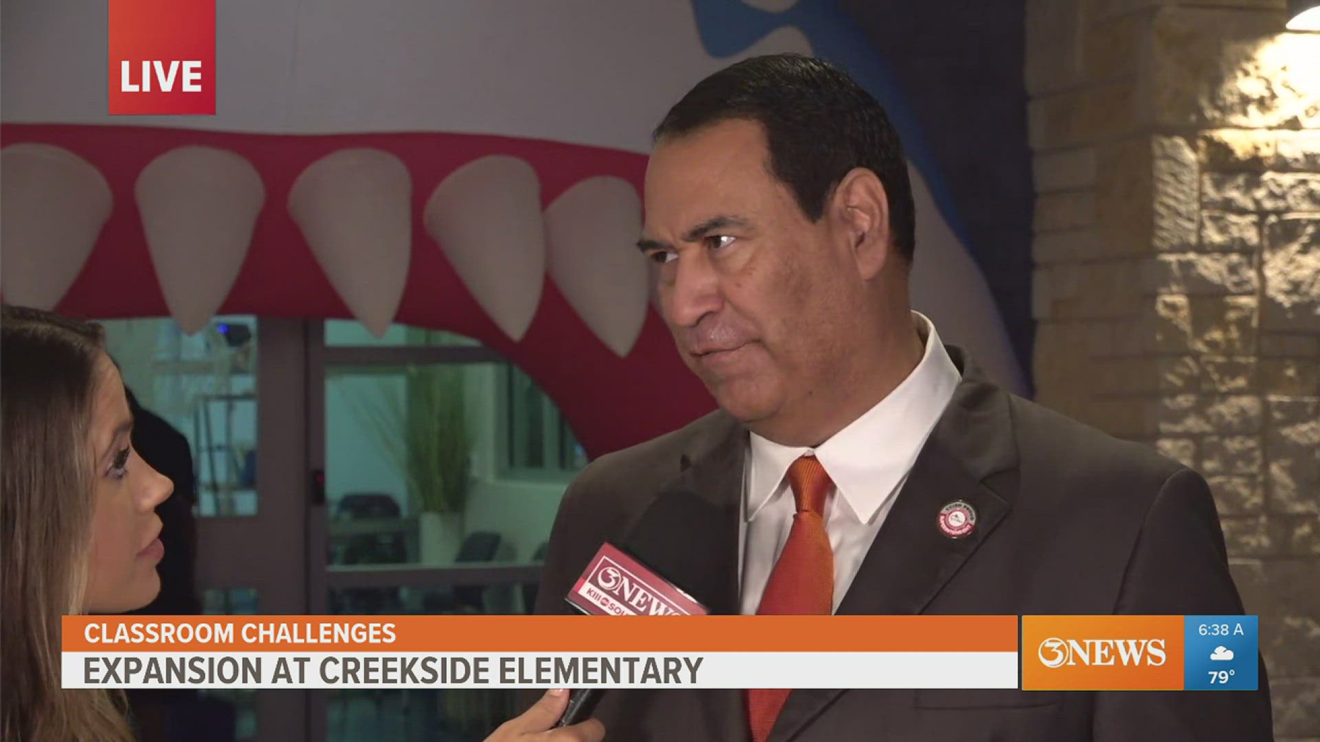 We spoke with CCISD superintendent Dr. Roland Hernandez who said he's excited to see parents and students adjust to the flow of things at the new campus.