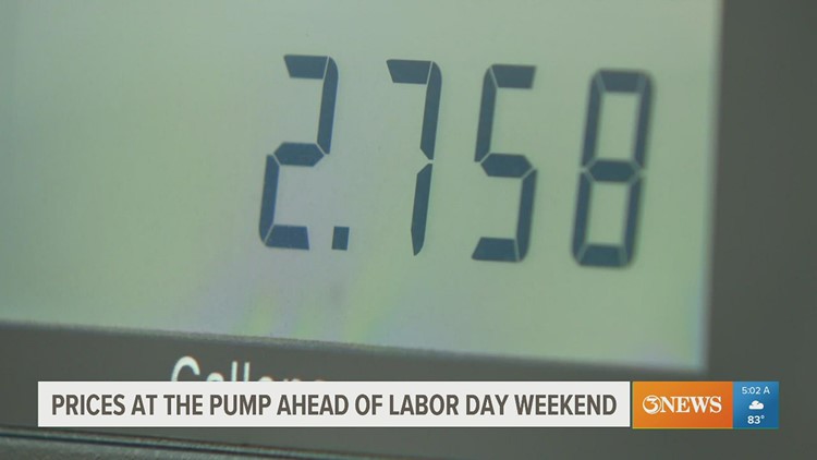 Gas prices on a downward trend ahead of Labor Day weekend