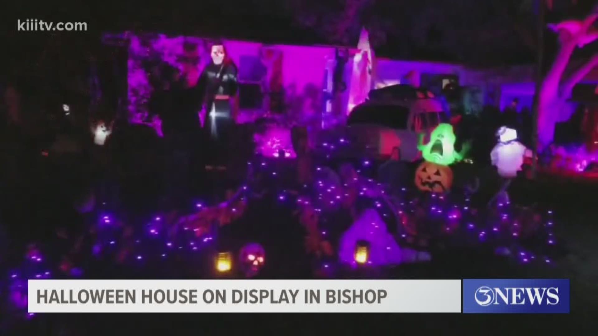 A family in Bishop is getting into the Halloween spirit with a Ghostbusters theme.