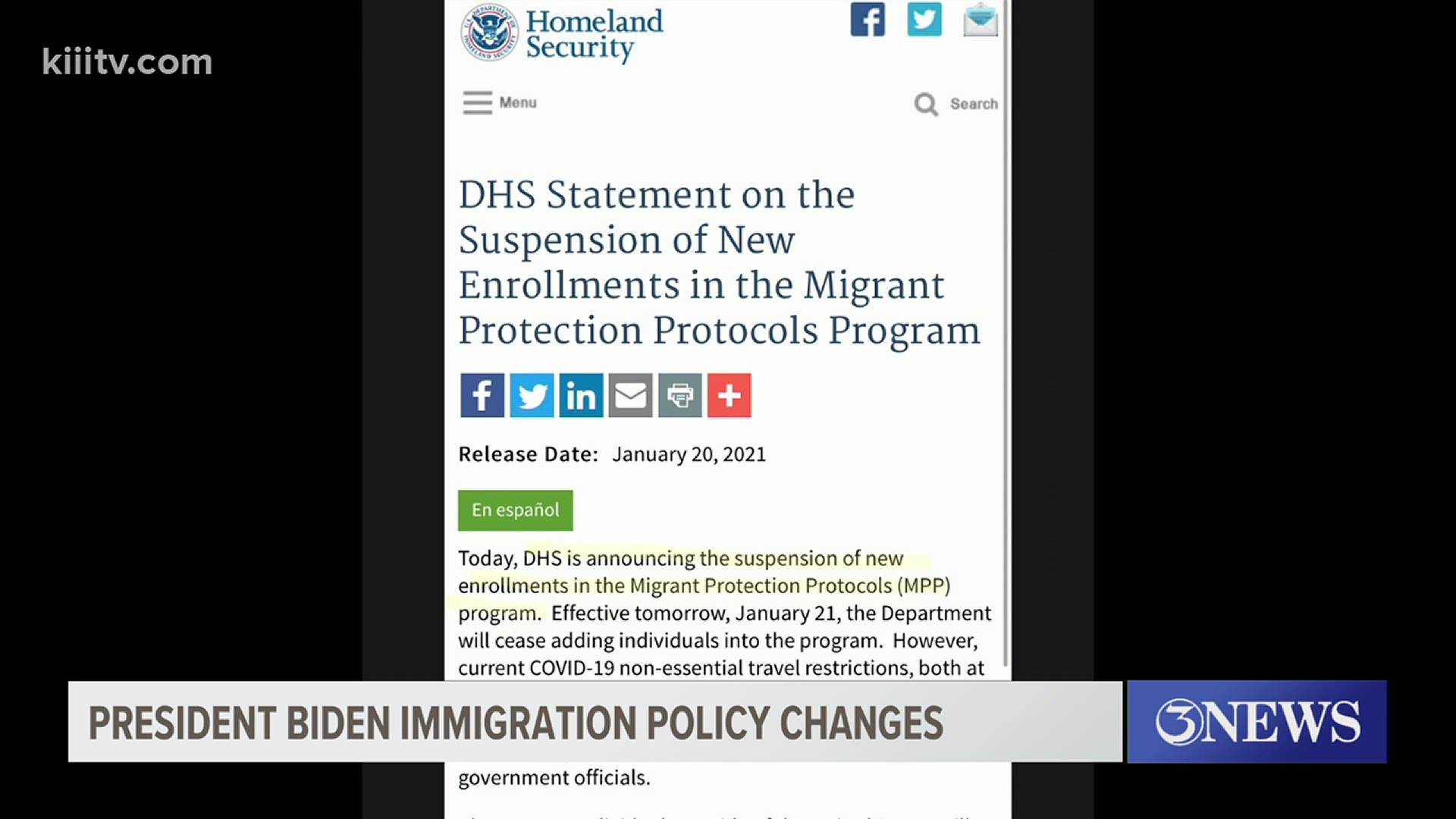 The department of Homeland Security said they have 'suspended' the 'Migrant Protection Protocols,' or better known as the 'Remain in Mexico' program.