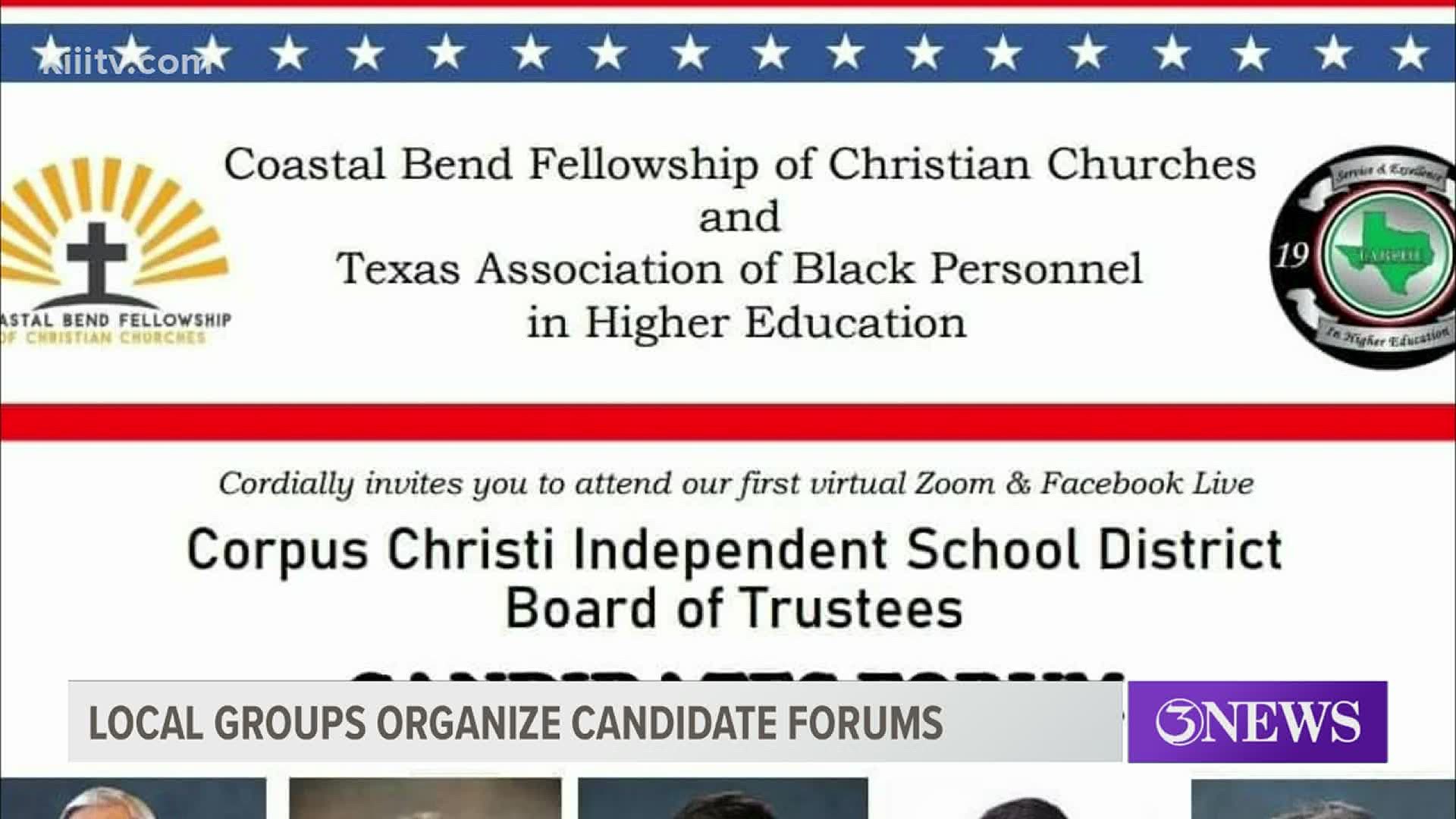 Wednesday is the first of several local candidate forums being hosted by African American organizations in Corpus Christi.