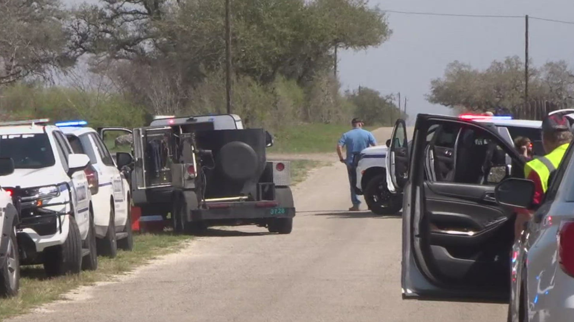 Deputies were told that the man who reportedly stabbed the victims may have had explosives outside of his RV.