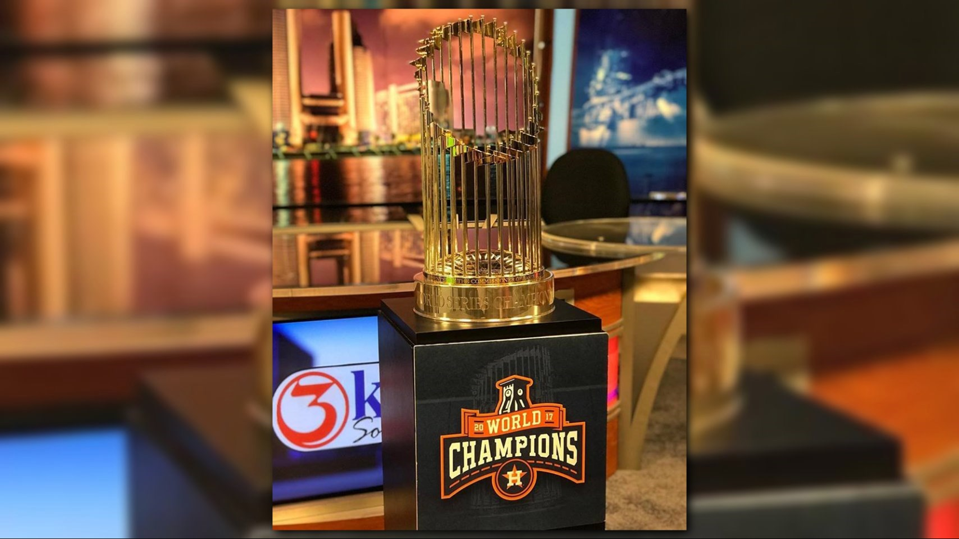 2017 World Series trophy on display at Whataburger Field | kiiitv.com