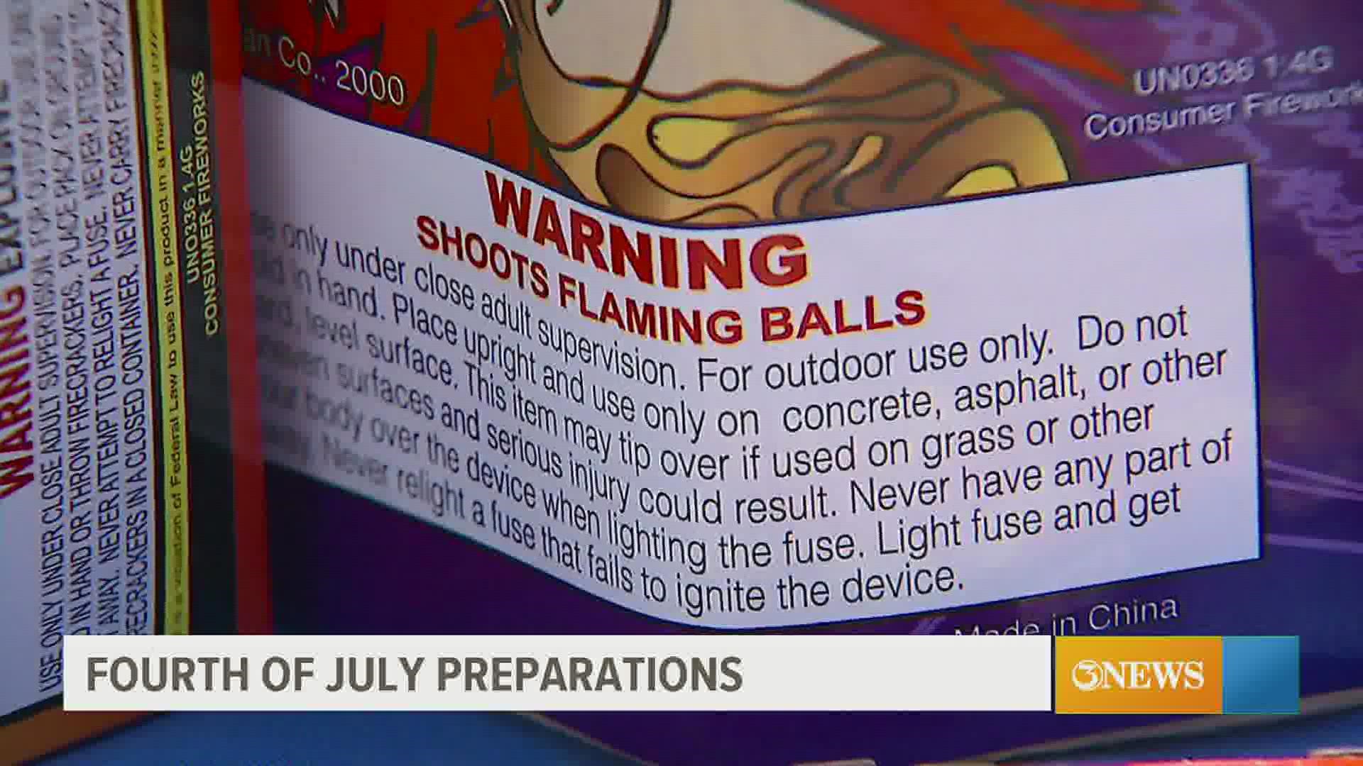 Fourth of July is around the corner and Nueces County officials want to remind residents of the ban on the sale and use of aerial fireworks in the county.