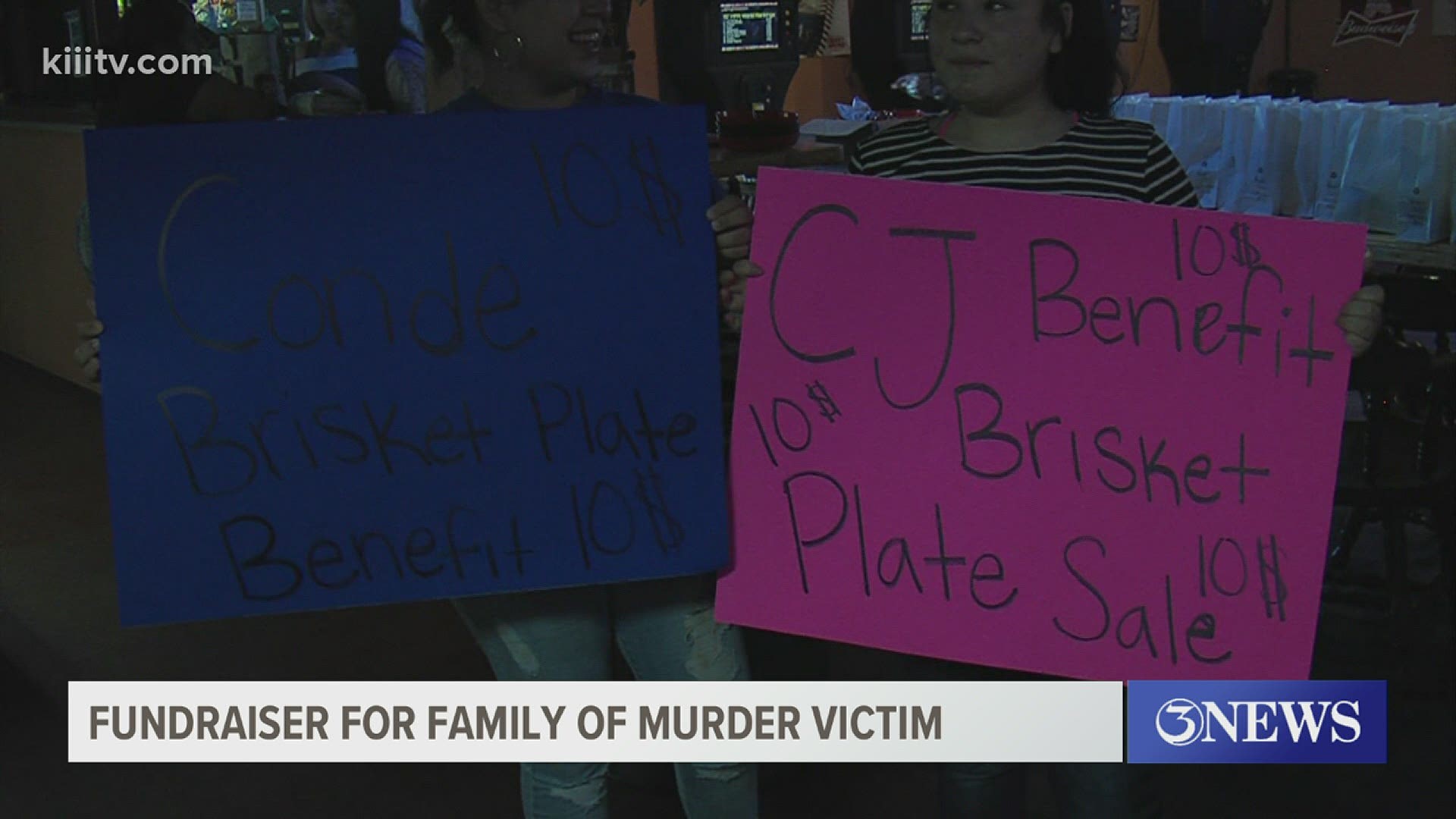 Family, friends and members of the community rallied together at 'The Office' in Kingsville to raise money for funeral expenses.