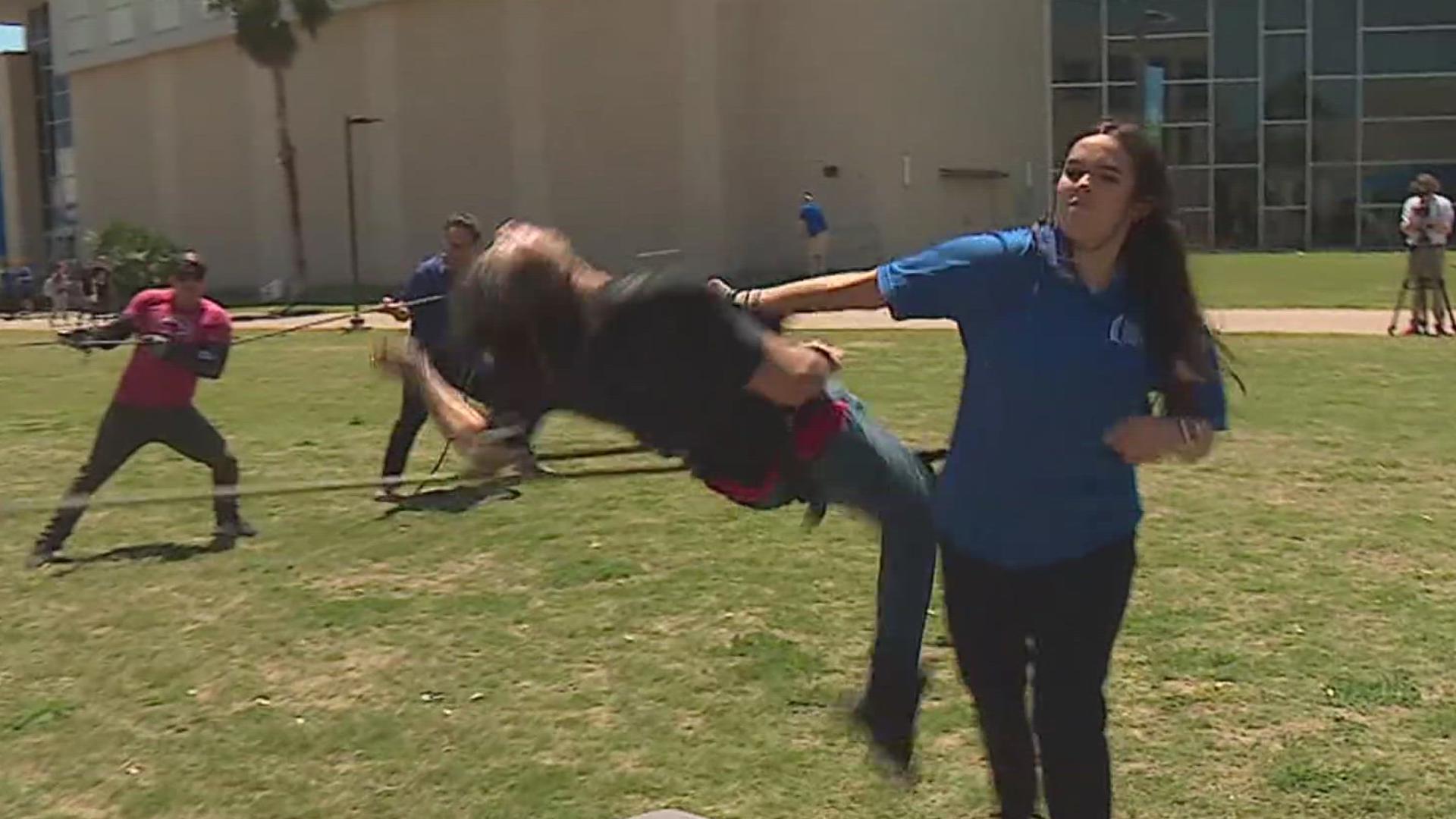 Getting Into Stunts Students at the Island University dive into stunt training. | kiiitv.com