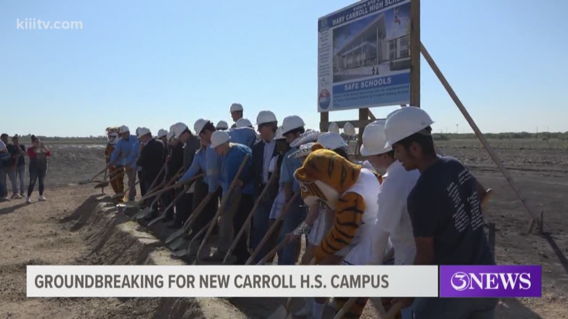 The Carroll High School drumline, cheerleaders and even the Tigerettes were all on hand Monday morning for a special ground breaking ceremony.