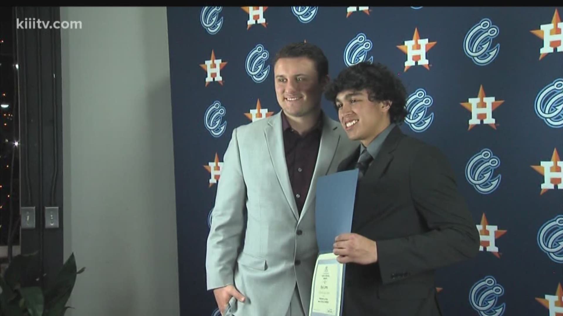 JD Davis and George Vondracek were among a few honored at this year's South Texas Winter Baseball Banquet. 