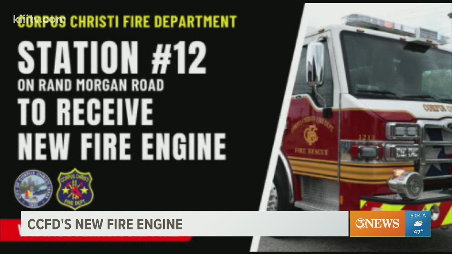 The new engine will go to Fire Station #12.