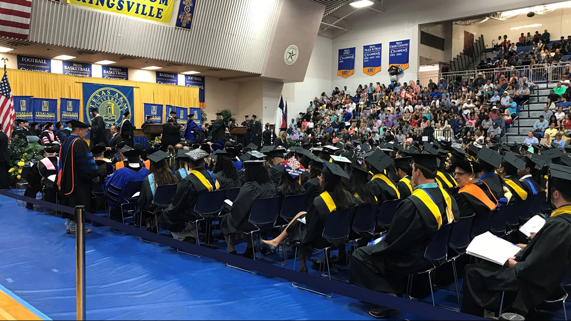 Graduates walk the stage at TAMUK Summer Commencement Ceremony