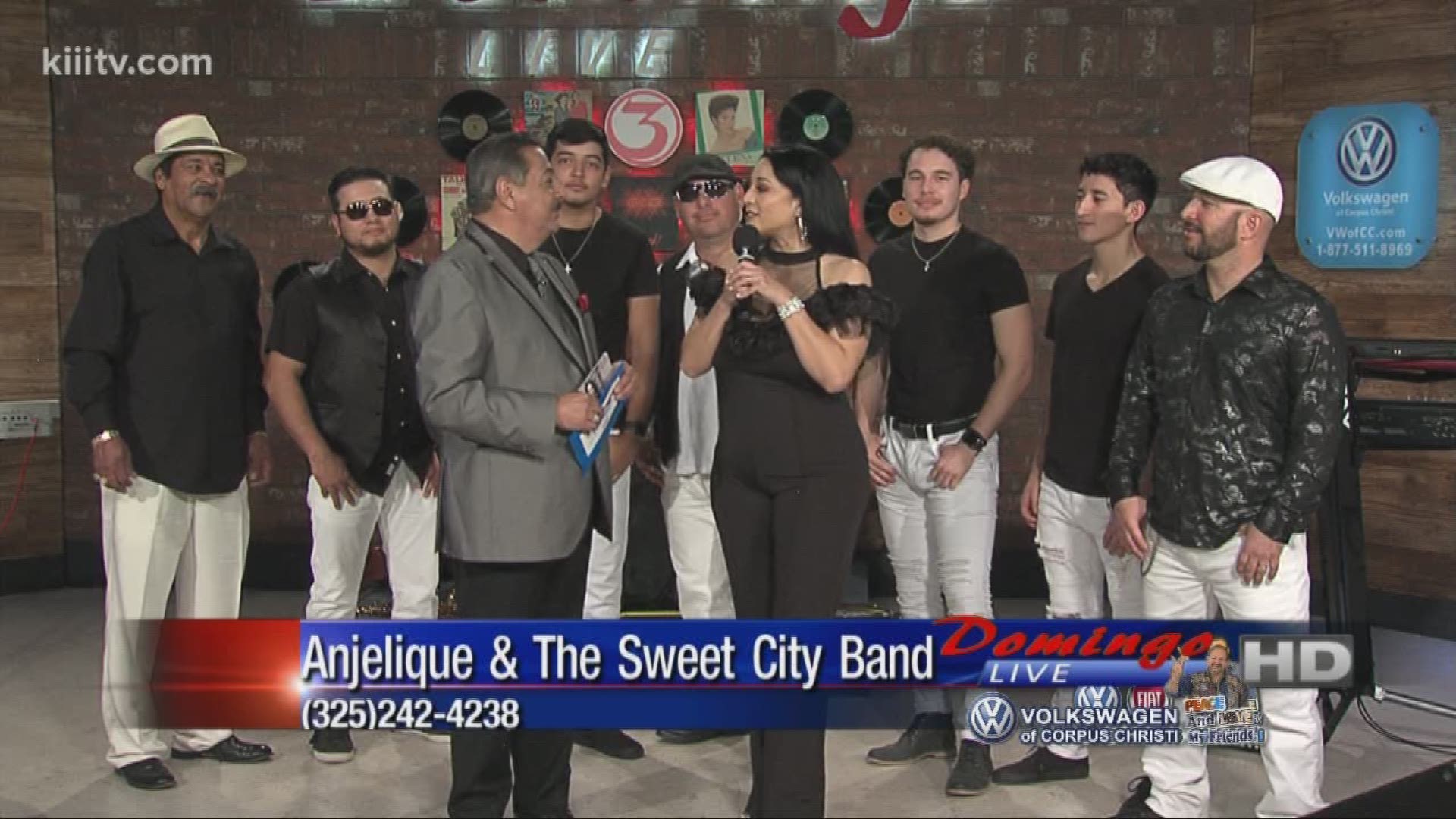 Anjelique And The Sweet City Band Interviewing with Rudy Trevino on Domingo Live.