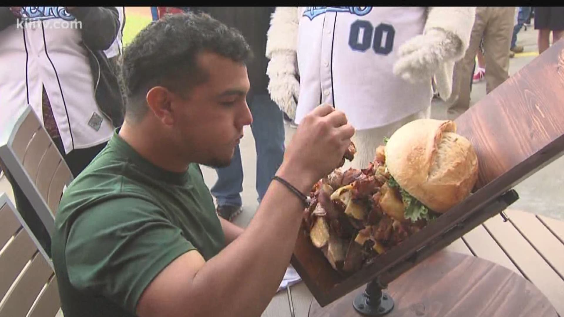 Taft assistant football coach Jay Suarez wasn't able to finish the Dallas Keuchel Smoke Stack 60 in an hour, which would have netted him a signed Keuchel jersey.