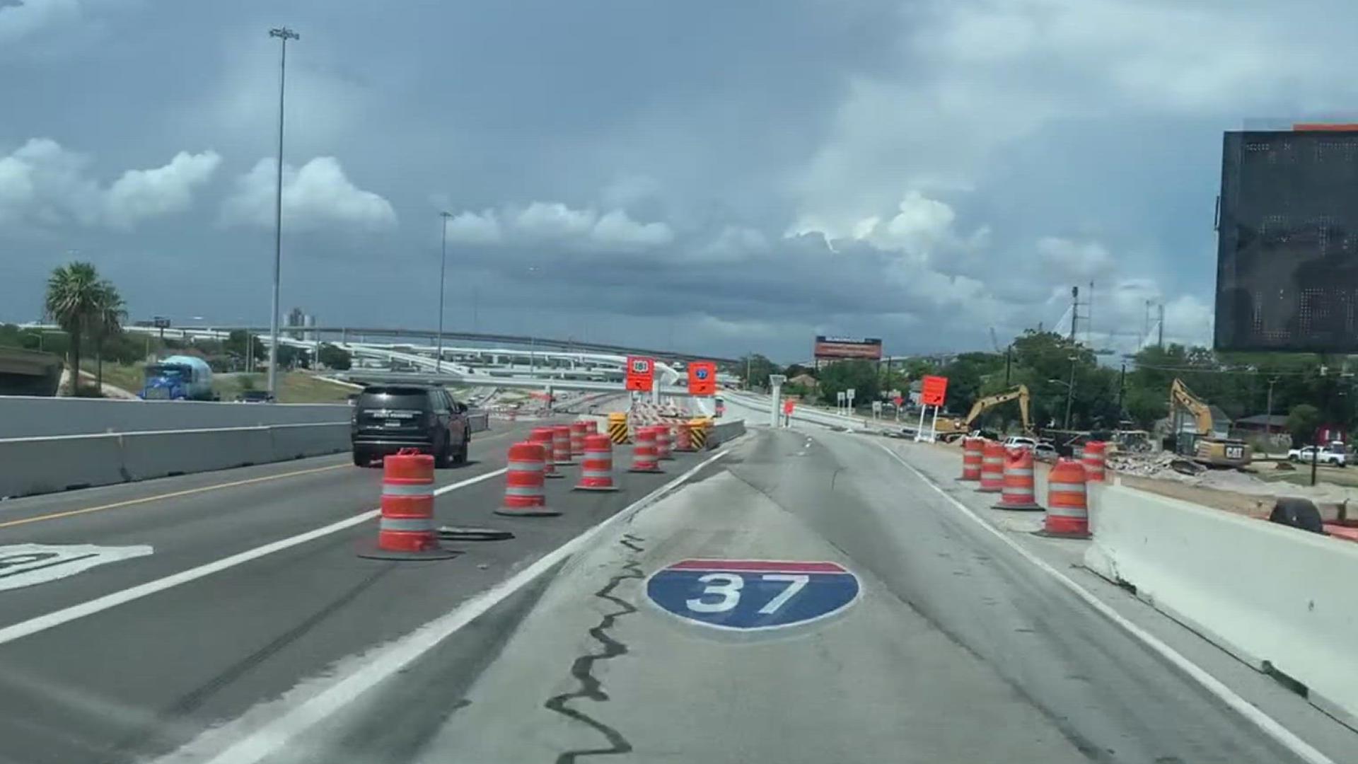 Starting Monday, short term nightly closures will continue for the new Harbor Bridge Project.