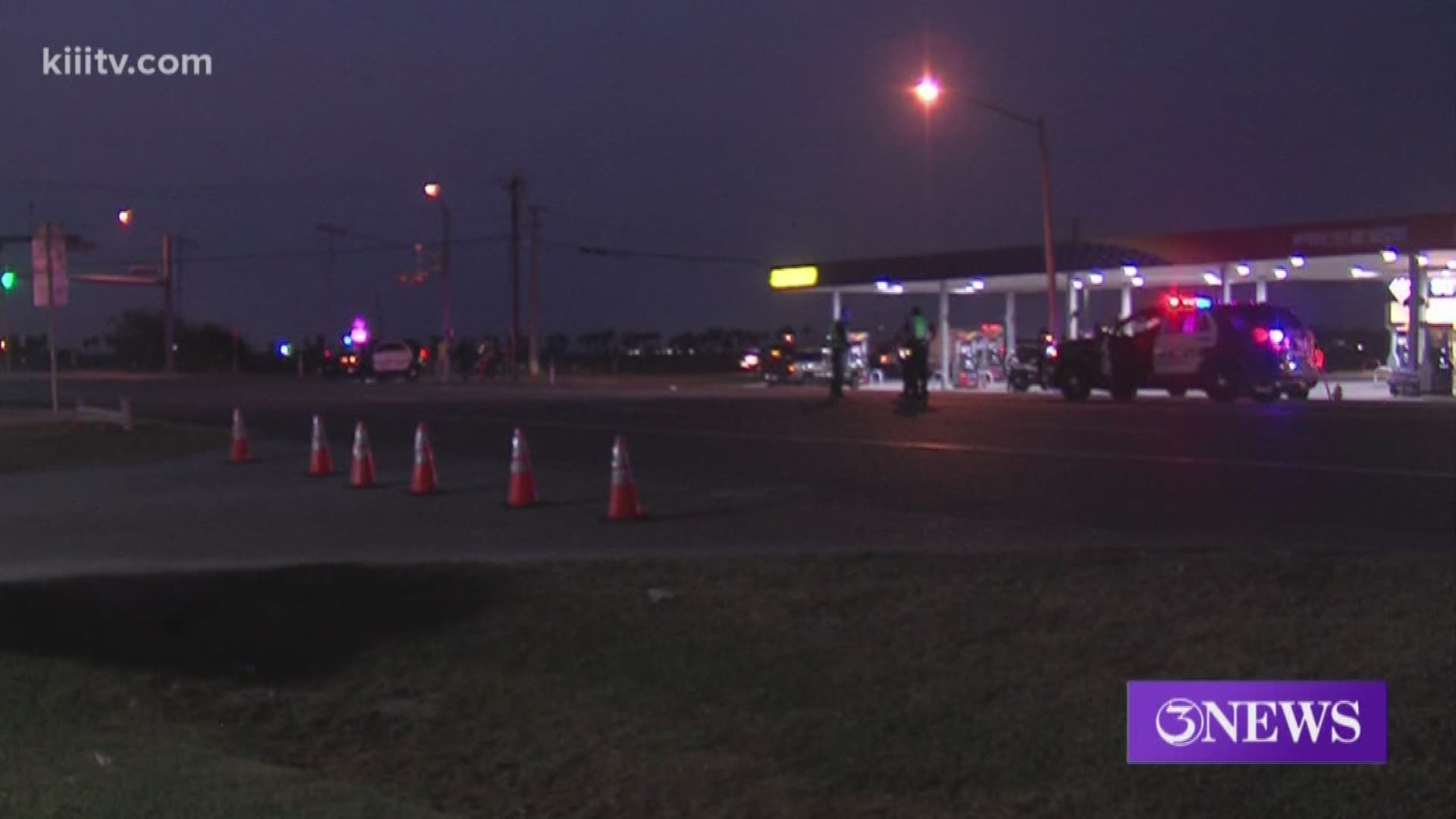 A woman died from her injuries Monday after she was struck by a vehicle while walking along Northwest Boulevard in Calallen.