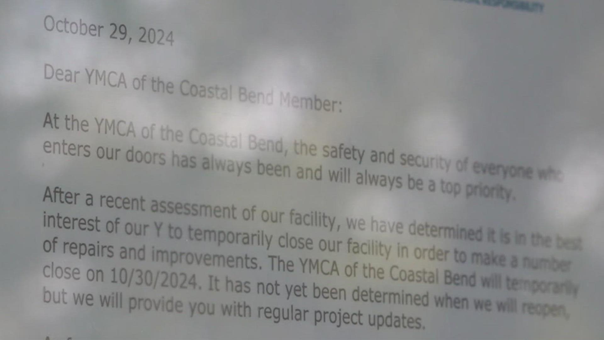 The closure followed a recent assessment of the facility by the national YMCA. Estevan Guerra has been named as the new interim CEO.