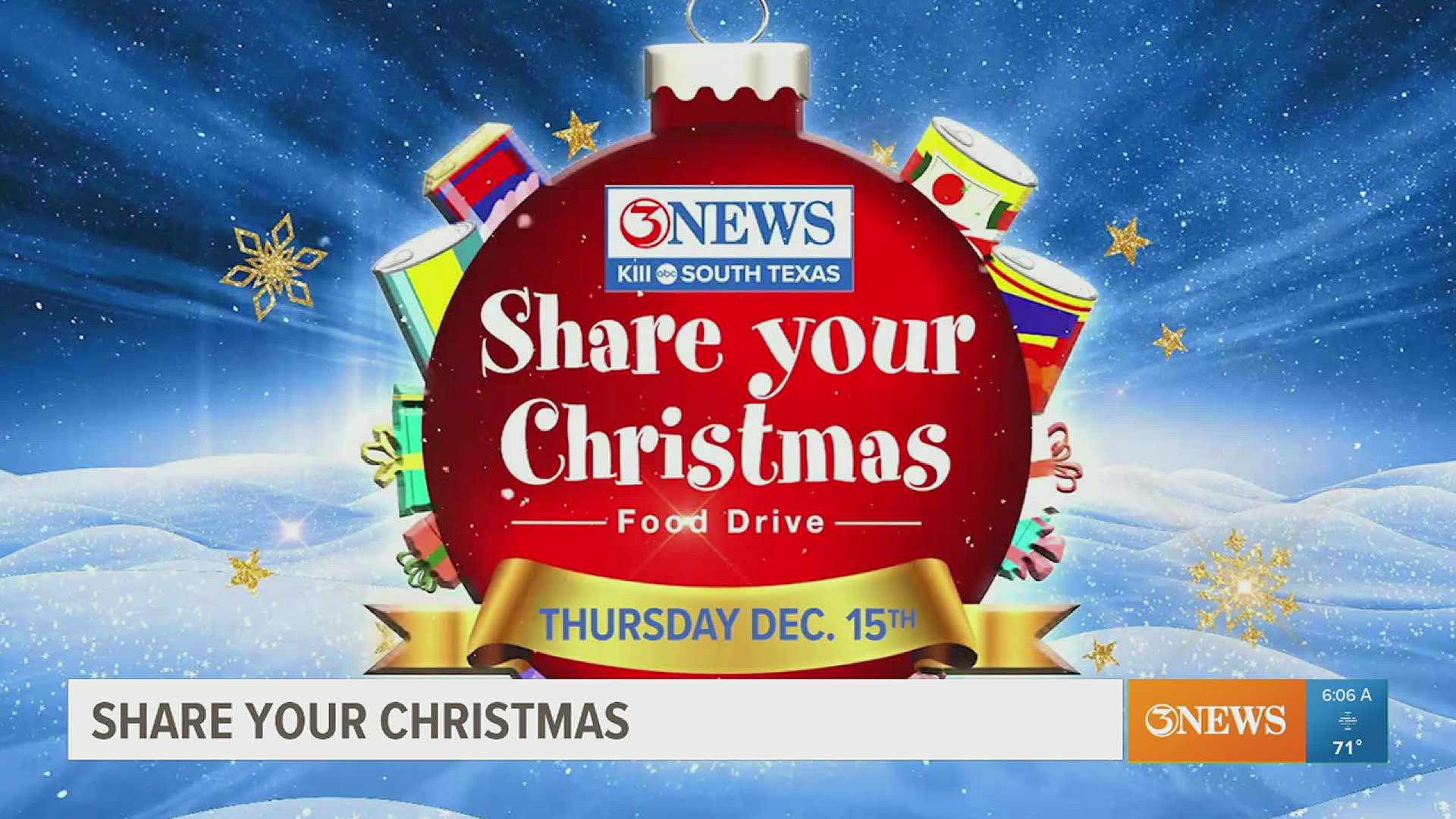 Mark your calendars! Share Your Christmas is on Tuesday, Dec. 15 this year.