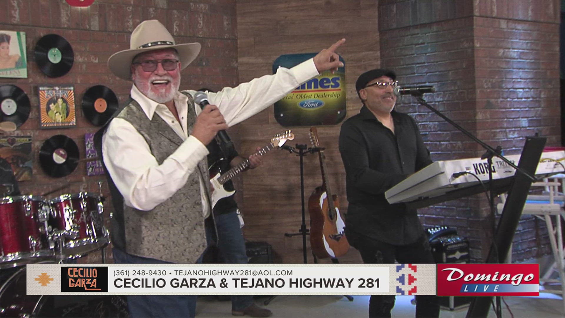 Cecilio Garza of the Kasinos joined us alongside Tejano Highway 281 to perform his song "Celoso."