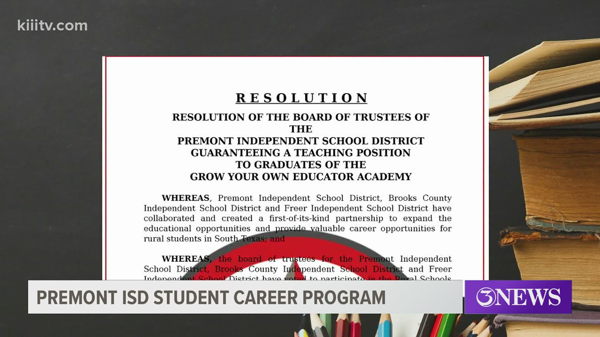 Part of the Rural Schools Innovation Zone, Premont ISD has joined with Coastal Bend College to provide students with an opportunity to learn about education programs