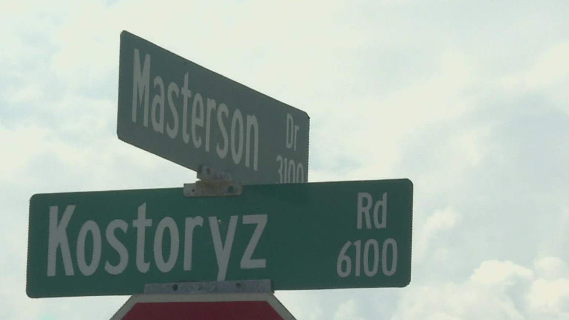 Construction for a new traffic signal is underway at the intersection of Kostoryz Road and Masterson Drive