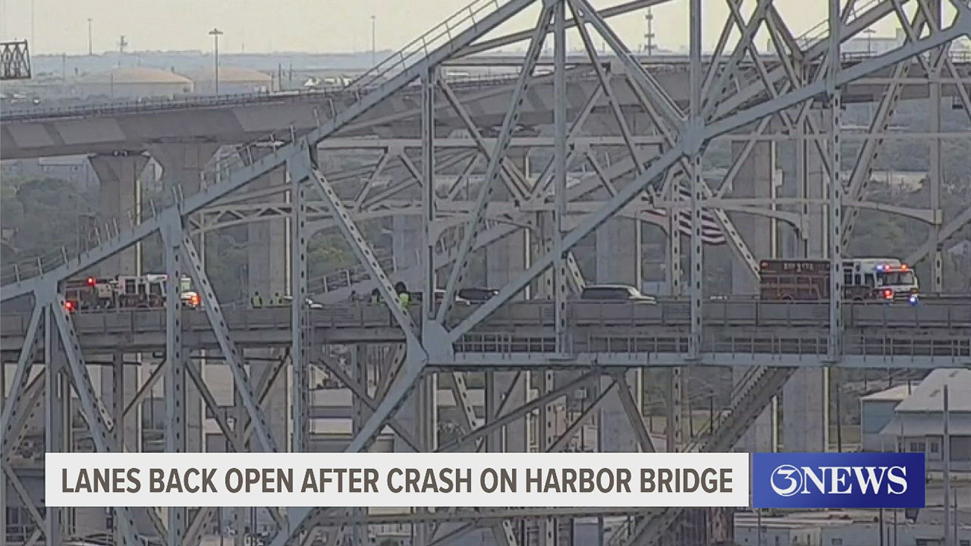 All lanes are back open on the Harbor Bridge this evening after a major vehicle accident.