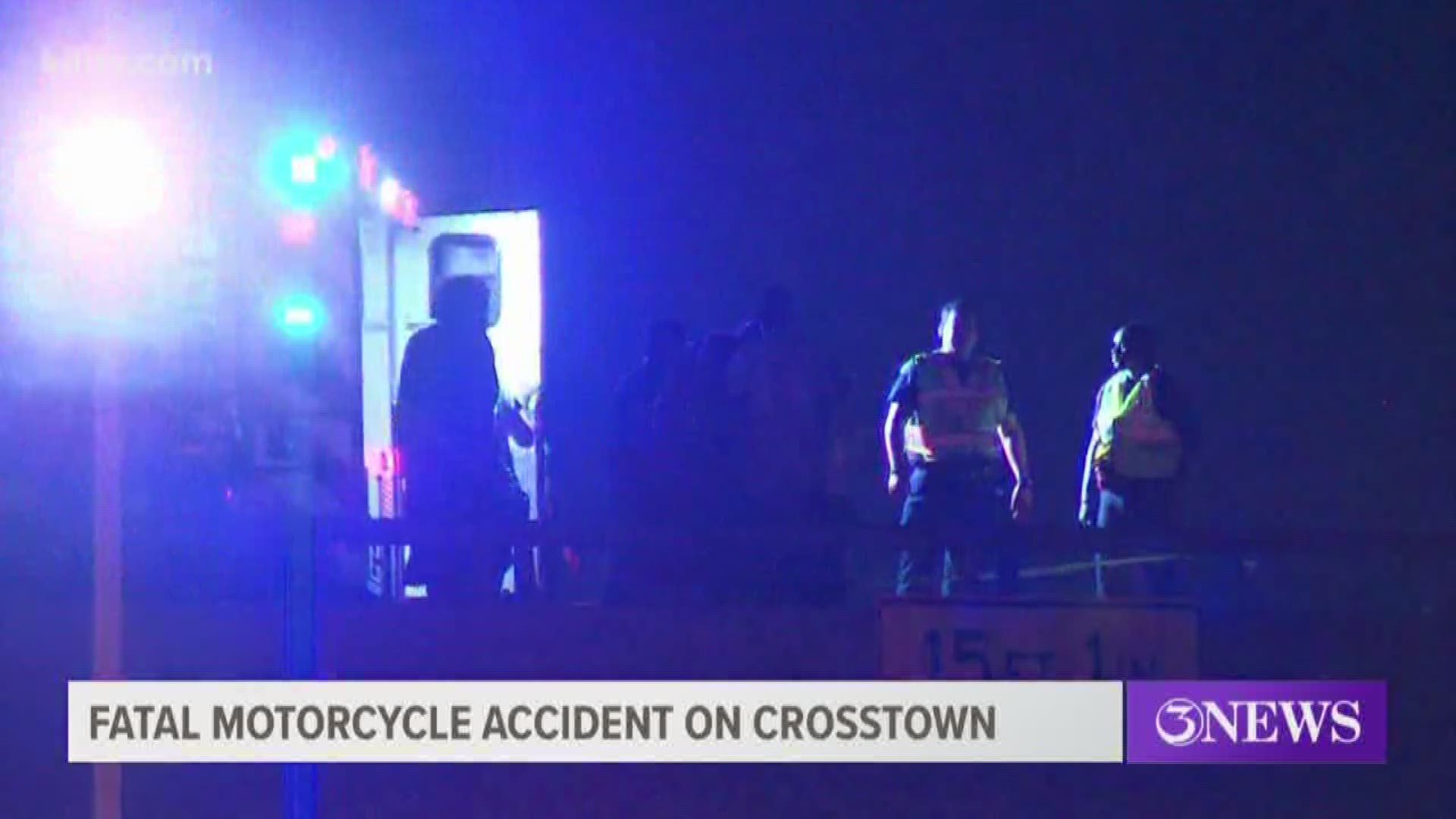 A man is dead after police say he was hit by a car while riding his motorcycle on the Crosstown Expressway, near the Horne exit.