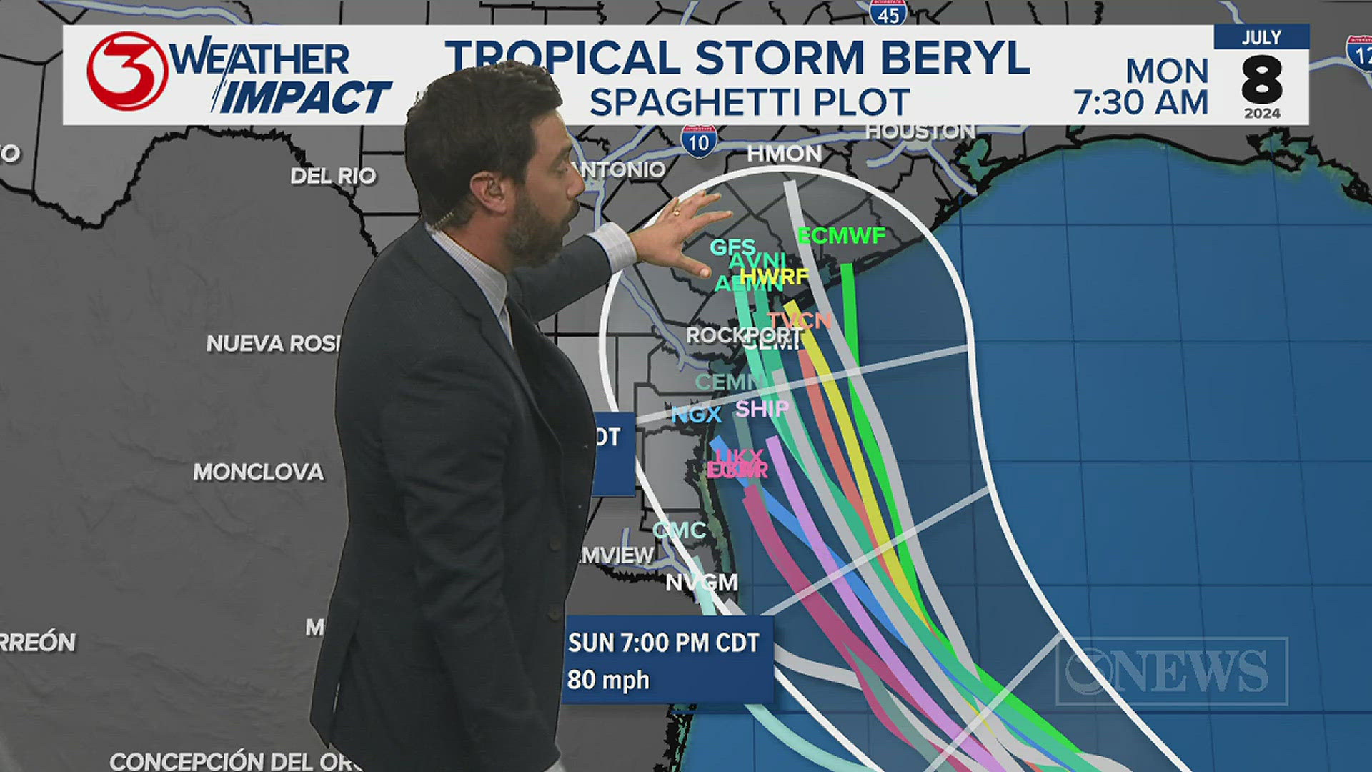Will Beryl hit Corpus Christi? Our local meteorologists discuss the model trends and potential impacts to the Coastal Bend.