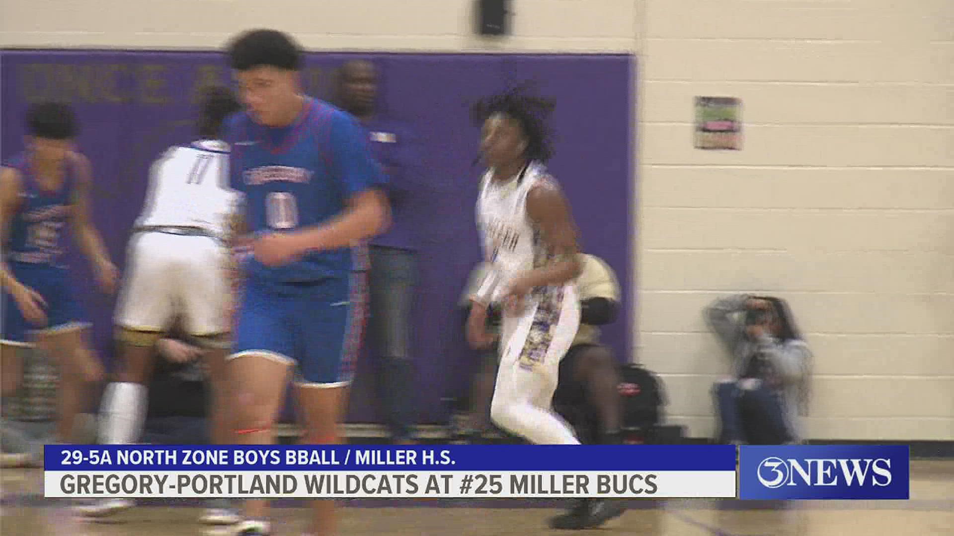 The Miller boys remained perfect in zone play while the Gregory-Portland girls coasted on the road.