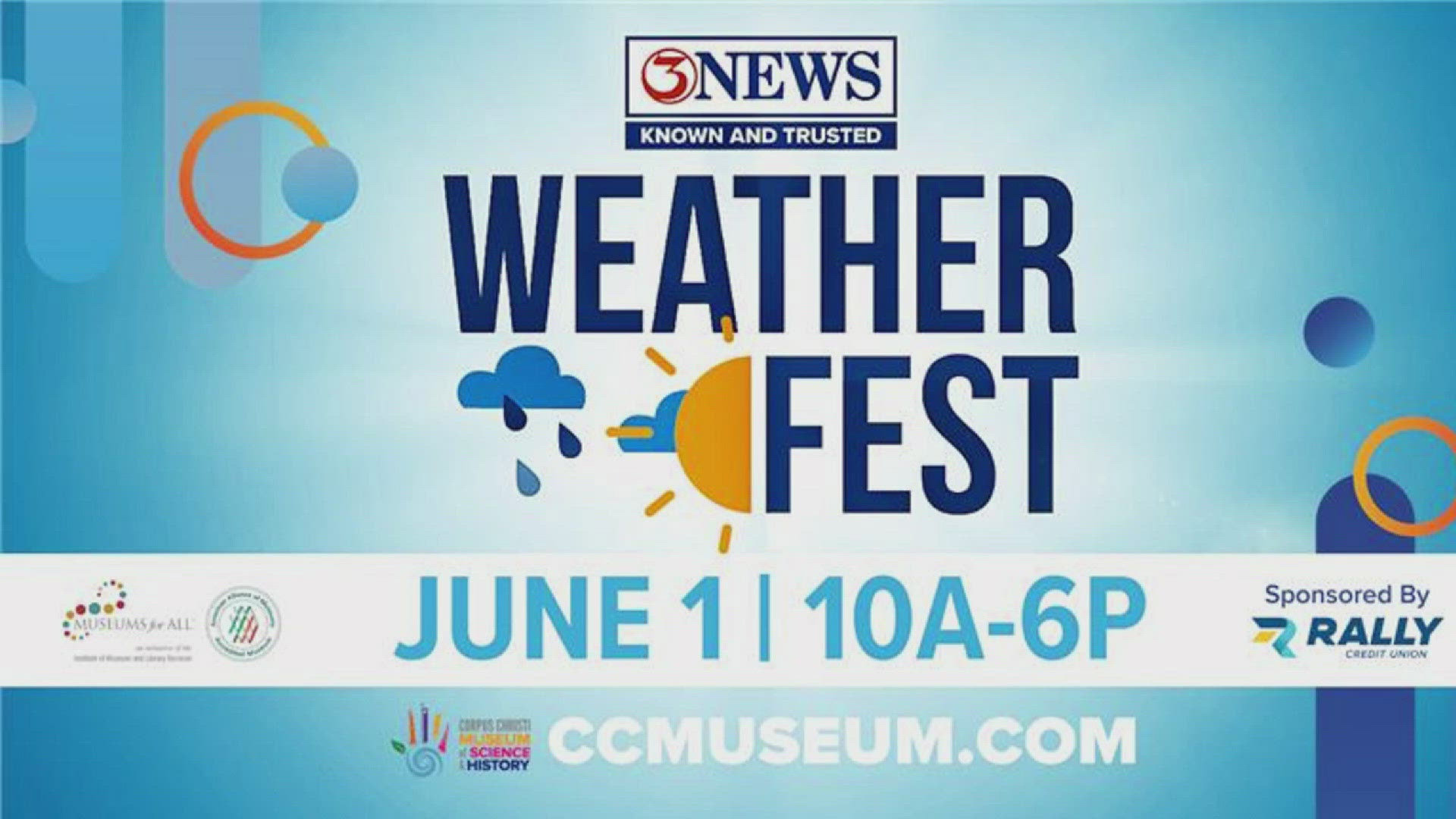 Join our 3NEWS Meteorologists and other local experts for a day of weather-related learning and fun on June 1 at the Museum of Science and History.