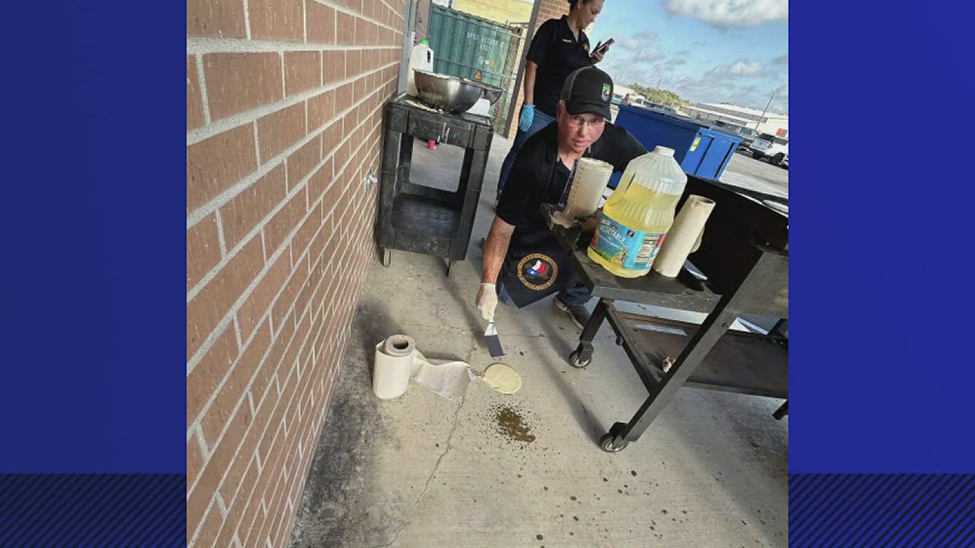 The Refugio County Sheriff's Department decided to make pancakes for the educators of Refugio ISD, and out of curiosity, one sheriff decided to test how hot it was.