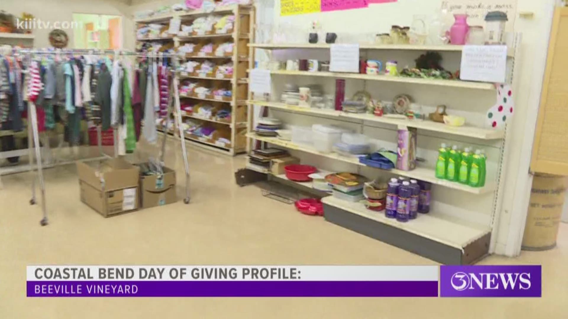 One of the charities that stands to benefit from this year's Day of Giving is the Beeville Vineyard, a non-profit that advocates for people that need a helping hand.