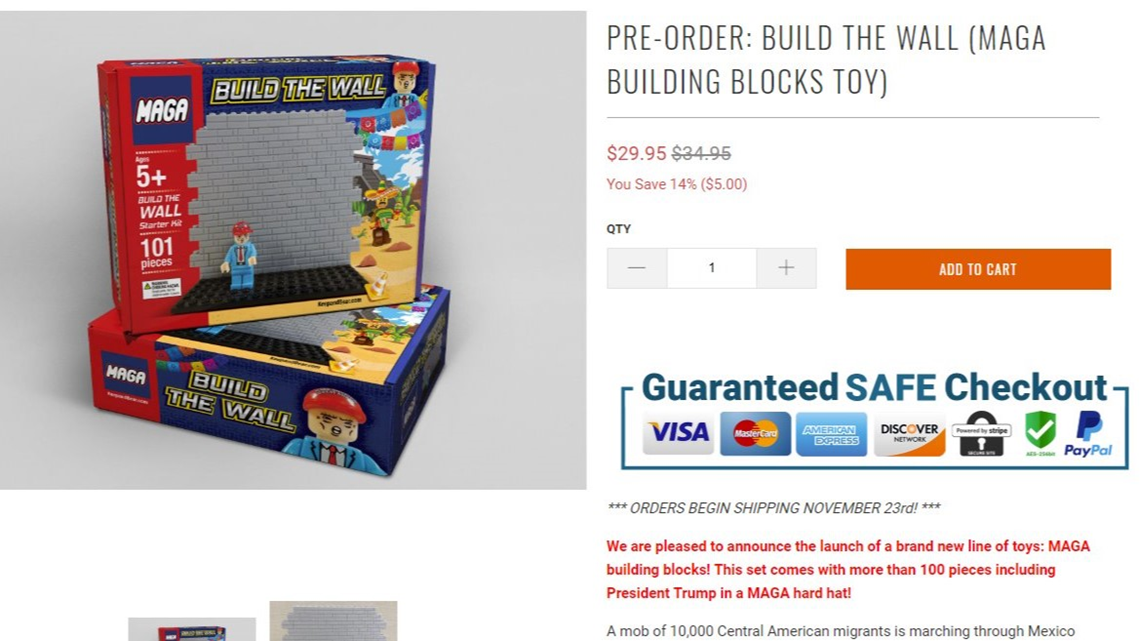 MAGA' LEGO knock-off toy set tells kids to 'Build the Wall' – Queen City  News