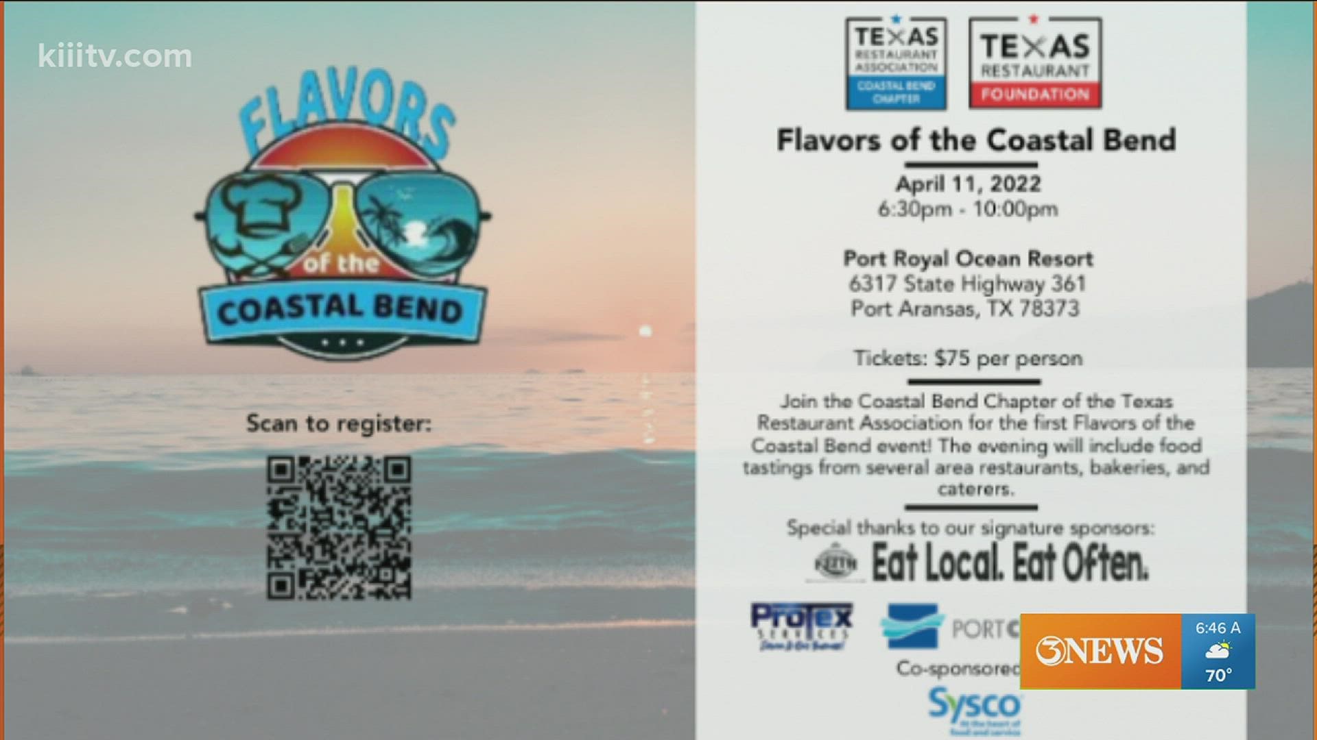 The Texas Restaurant Association is hosting this food tasting featuring all kinds of Coastal Bend restaurants, bakeries, and caterers.