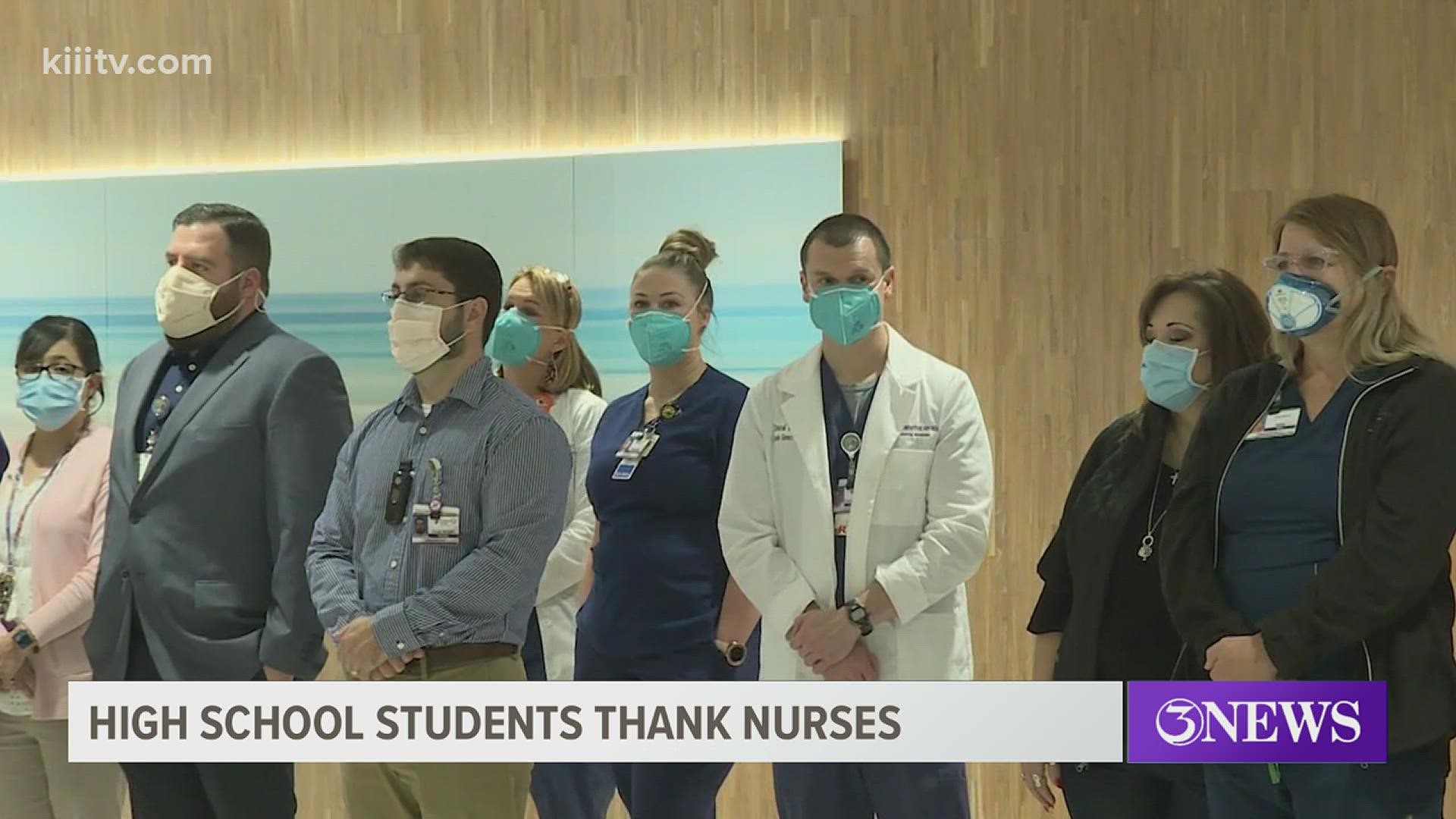 Over 2,000 letters were written by students to Christus Spohn Hospital staff members to help uplift and encourage them.