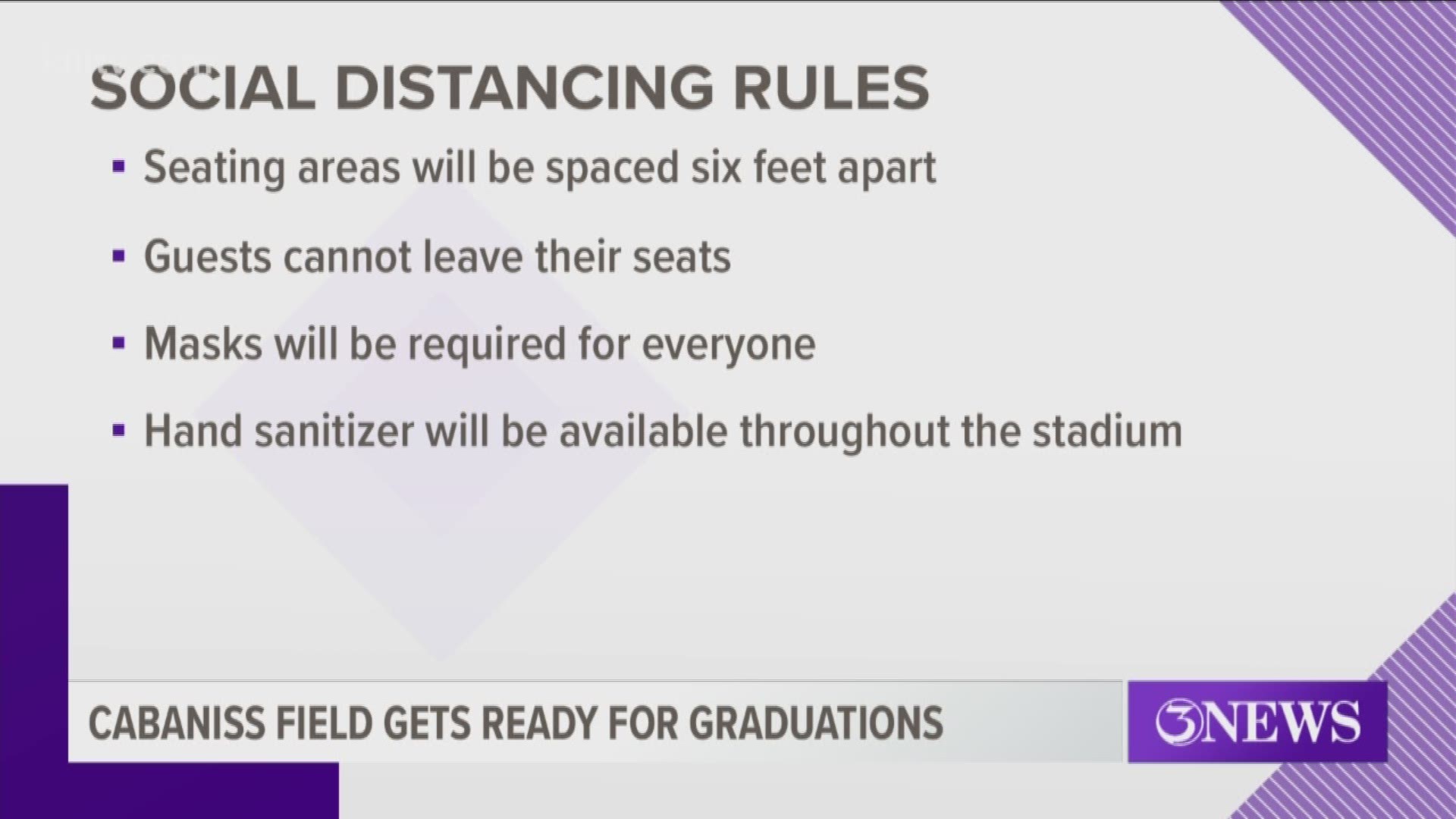 Graduation ceremonies that were postponed because of coronavirus concerns have been allowed to happen in the Coastal Bend.