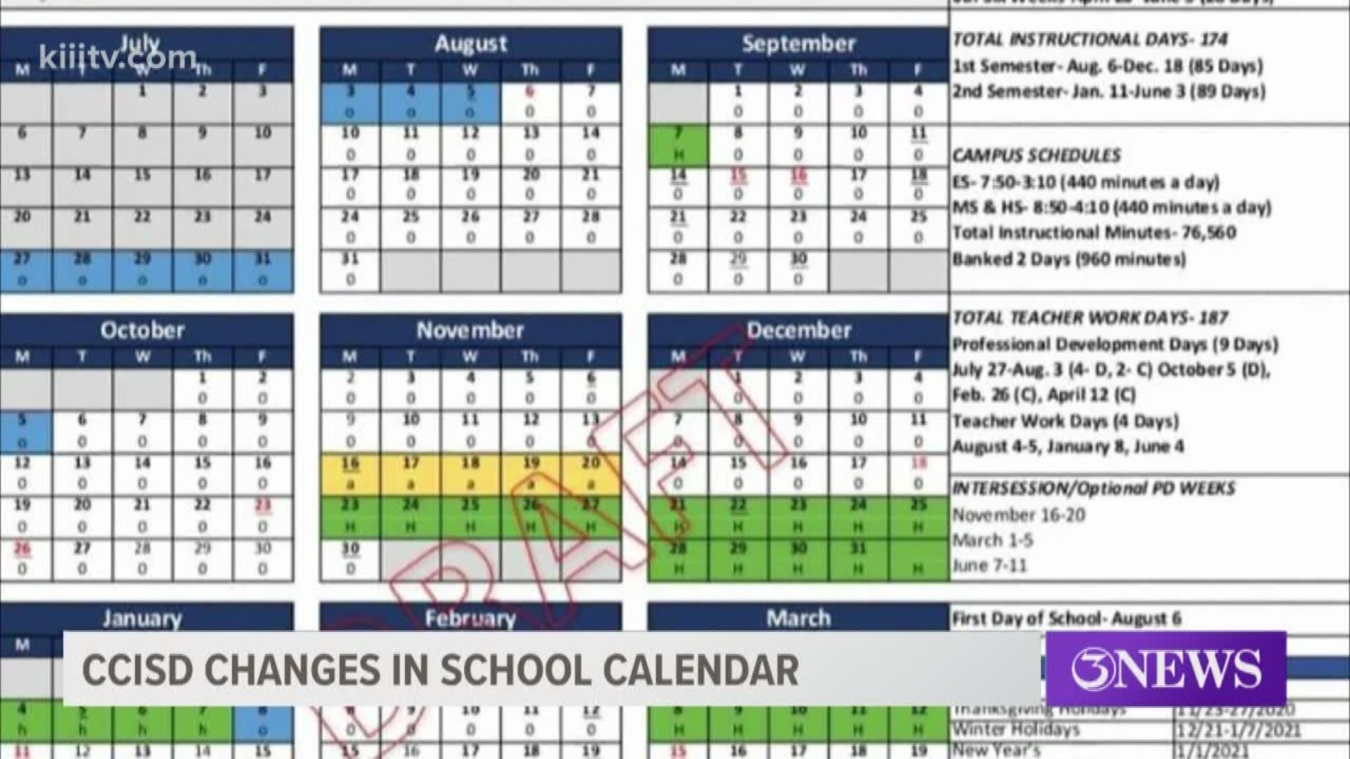 Could Year Round Schooling Be In The Future For Coastal Bend Students Ccisd Discusses Calendar Changes For 2020 2021 School Year Kiiitv Com