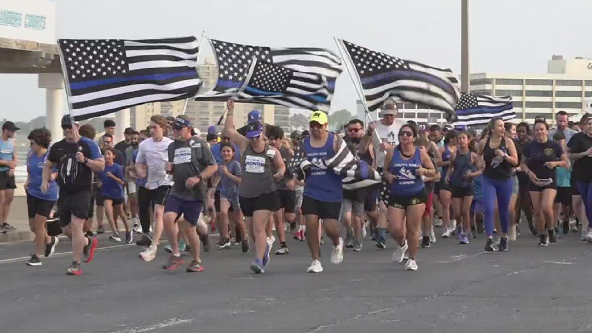 Many gathered at Water's Edge Park to not only honor Officer Hicks, but to lean on each other as a community.