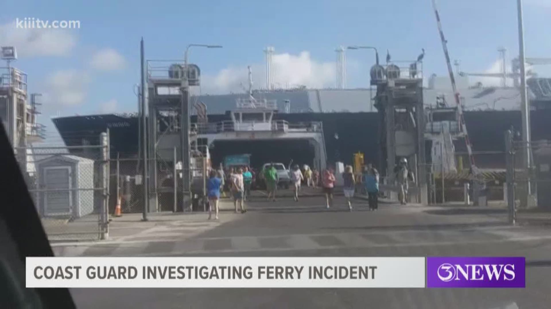 According to witnesses, the ferry was near full when TX-DOT crews began telling people to evacuate when an LNG ship passing through the channel in bound to Cheniere energy took too wide a turn causing the ferry to follow emergency protocols.