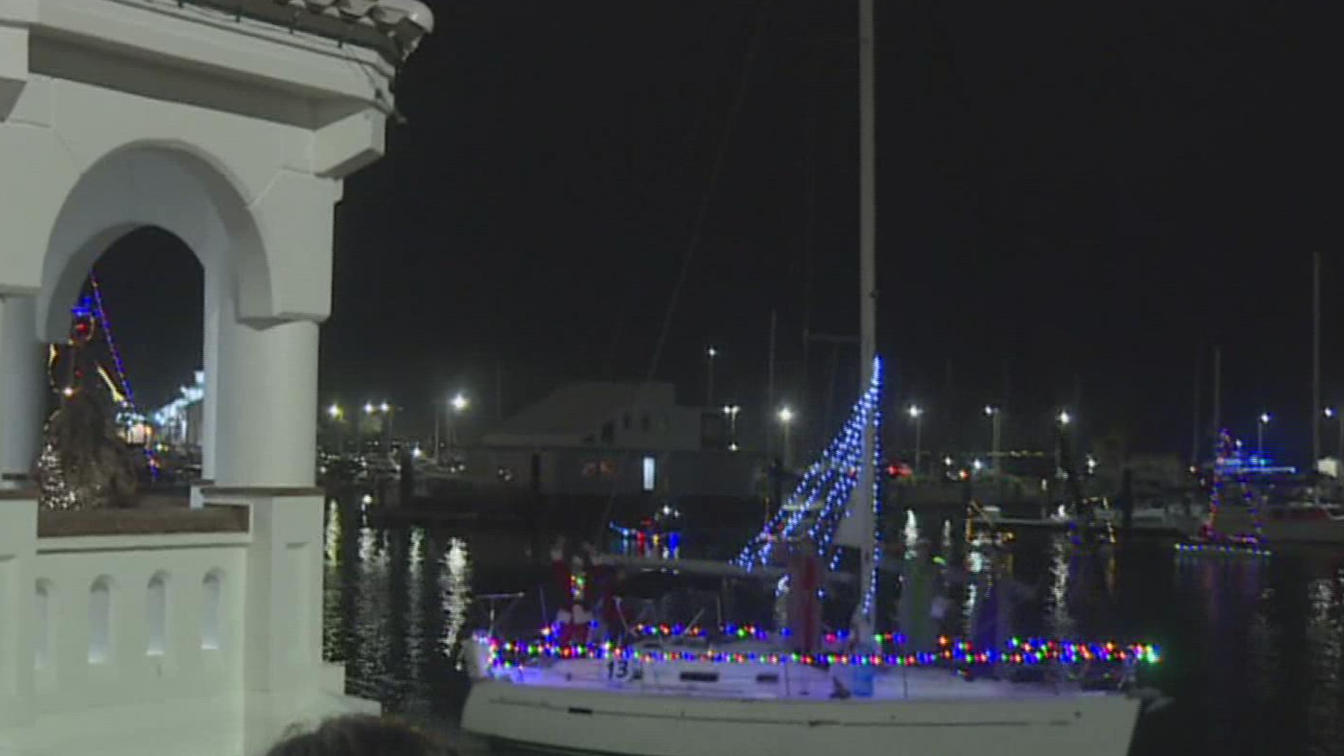 Holiday cheer was definitely in the air and on the water as the cheerful parade lit up the marina and the faces of numerous residents.