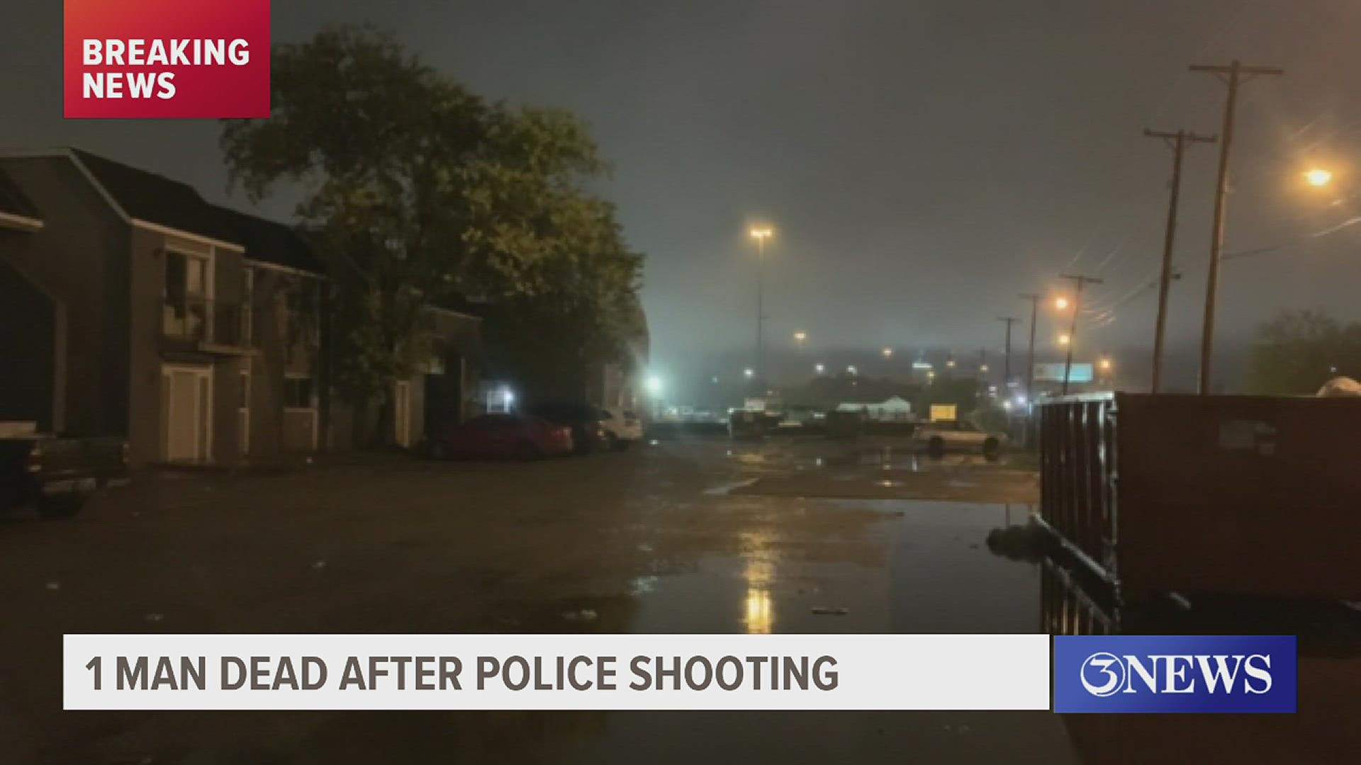 A Corpus Christi police officer shot and killed a man Friday evening after responding to a domestic disturbance at a Westside apartment complex.